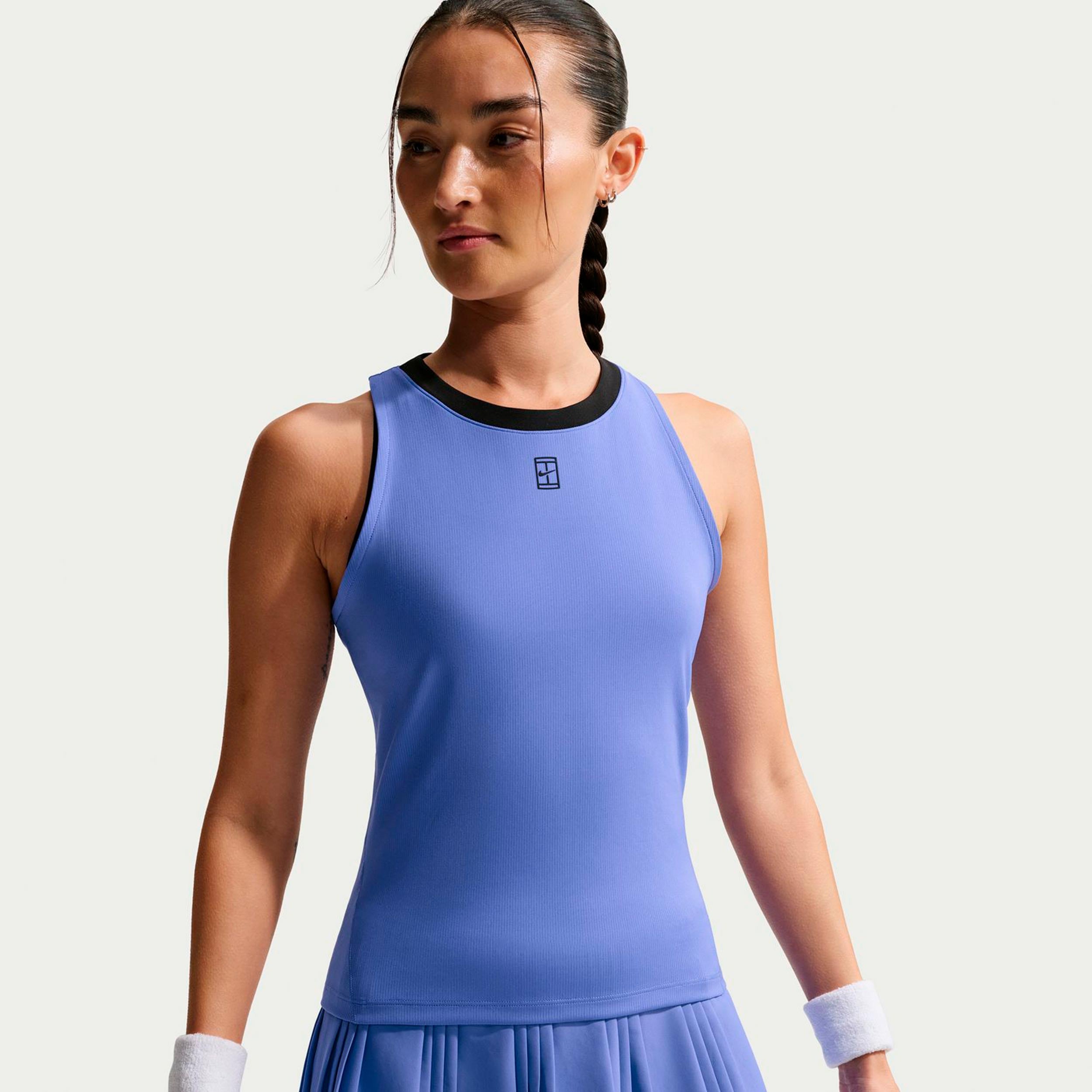 Nike Court Dri-FIT Advantage Tanktop Dames-blauw