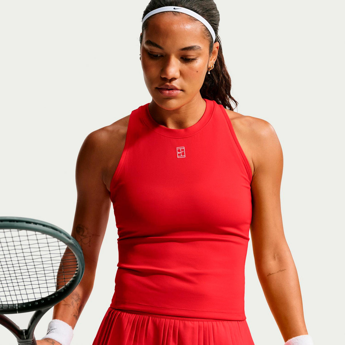 Nike Court Dri-FIT Advantage Tanktop Dames - rood