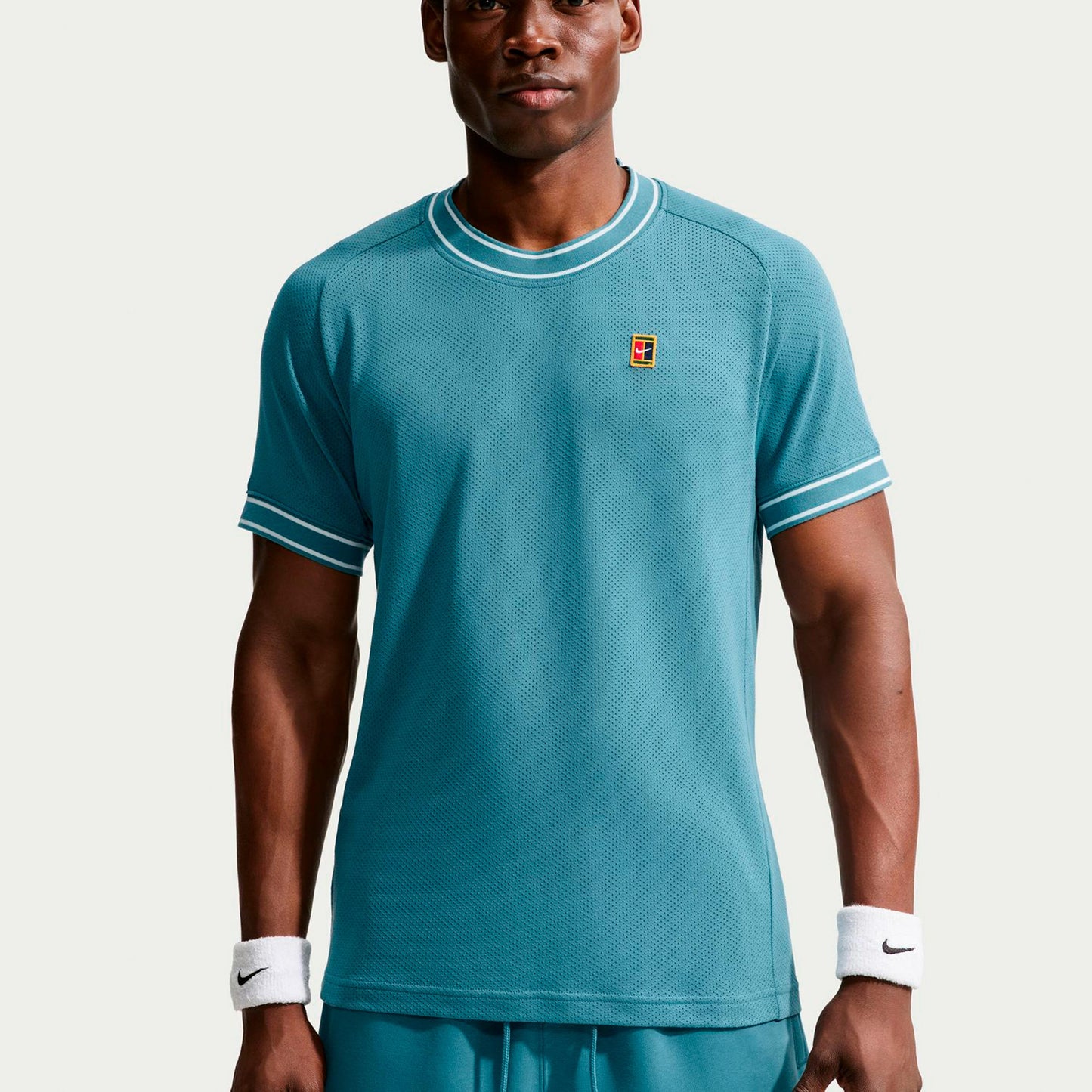 Nike Court Heritage T-shirt Heren - petrolblauw