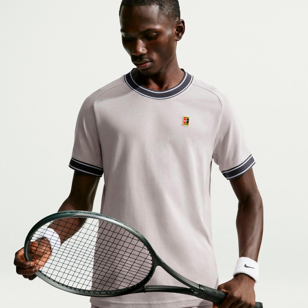 Nike Court Heritage T-shirt Heren - grijs, mauve