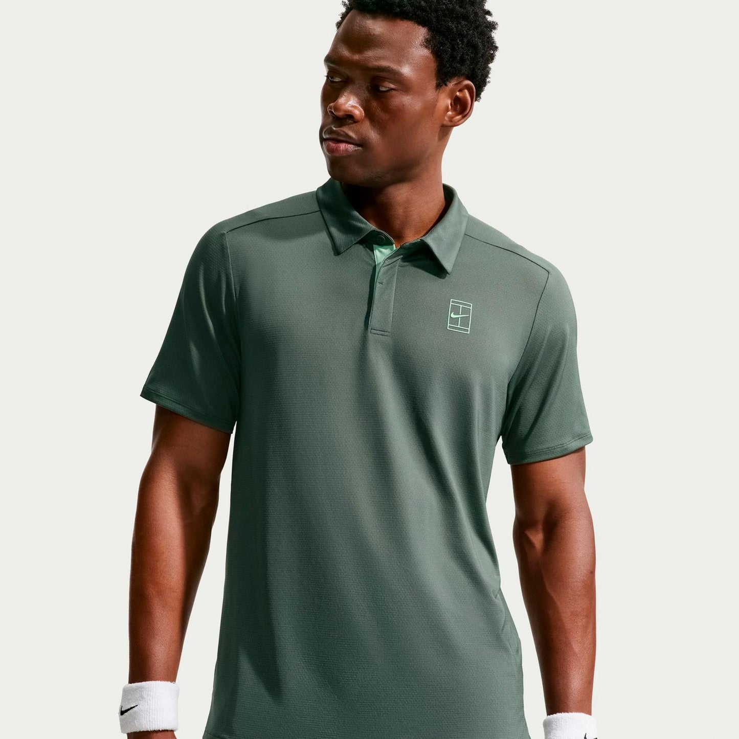Nike Jannik Sinner Court Dri-FIT Advantage Polo Heren - grijsgroen