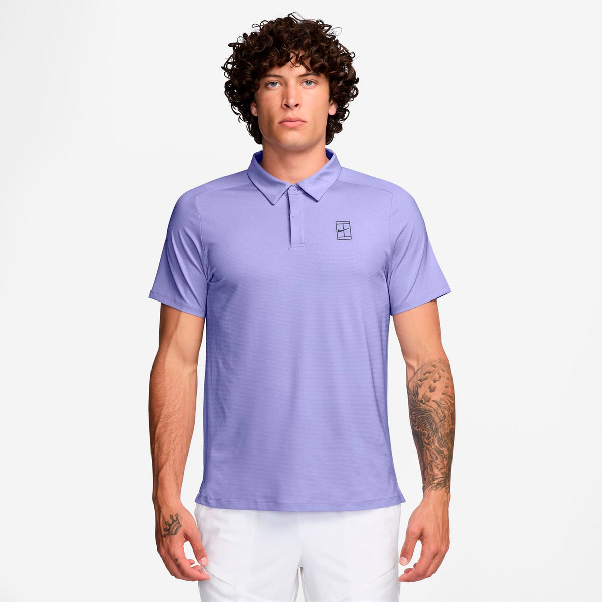 Nike Court Dri-FIT Advantage Polo Heren - mauve, donkergrijs