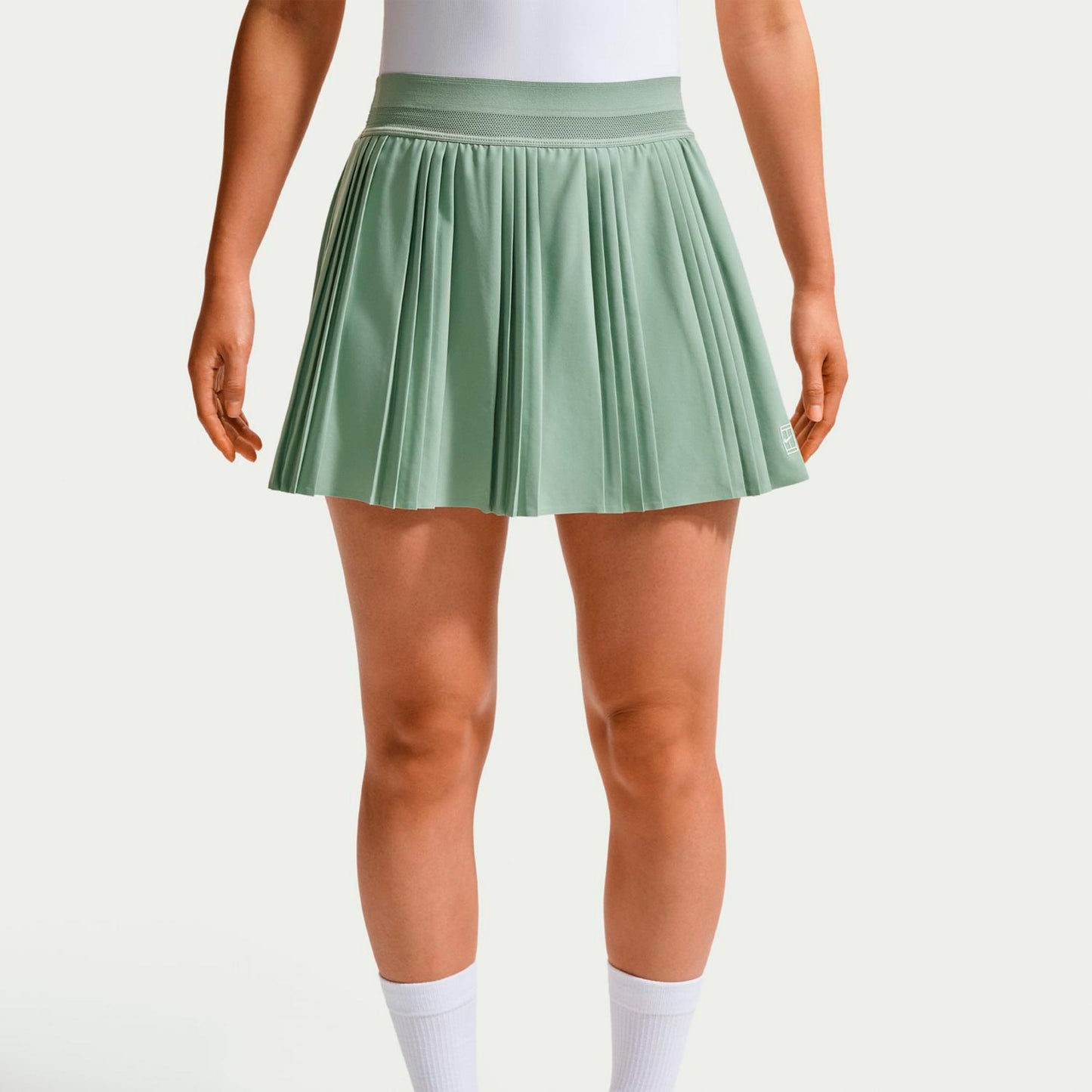 Nike Court Dri-FIT Advantage Ace Rok Dames - grijsgroen, wit