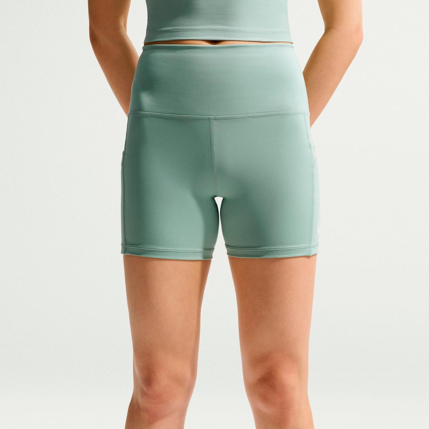 Nike Court Dri-Fit Ball Short voor tennisballen Dames - grijsgroen, wit