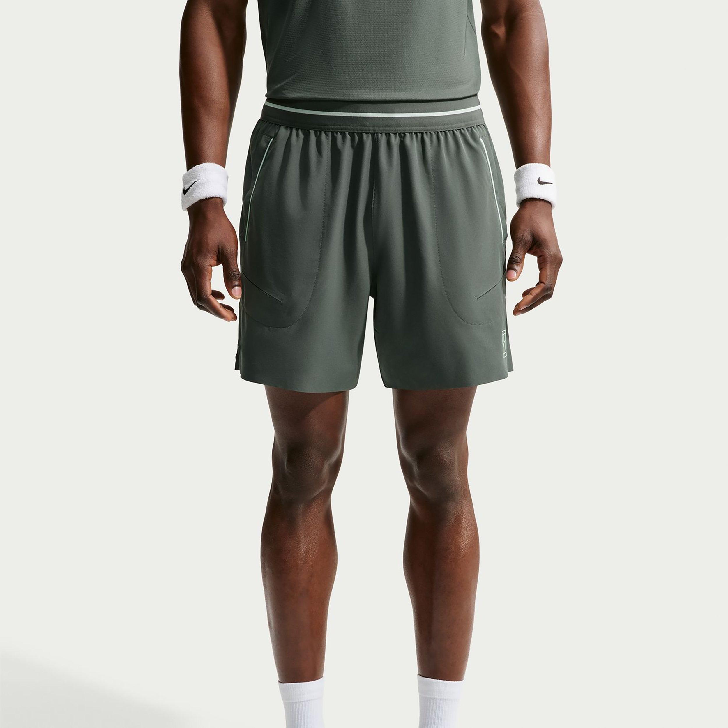 Nike Court Dri-FIT Advantage 6in Shorts Heren - grijsgroen