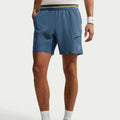 Court Dri-FIT Advantage 6in Shorts Heren - blauwgrijs, oranje