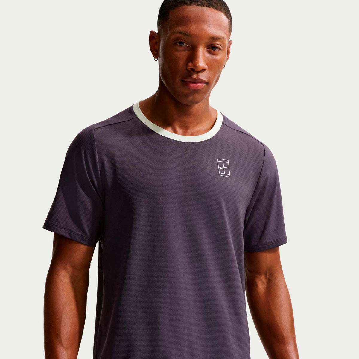 Nike Court Dri-FIT Advantage T-shirt Heren-paars