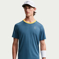 Court Dri-FIT Advantage T-shirt Heren - blauwgrijs, geel
