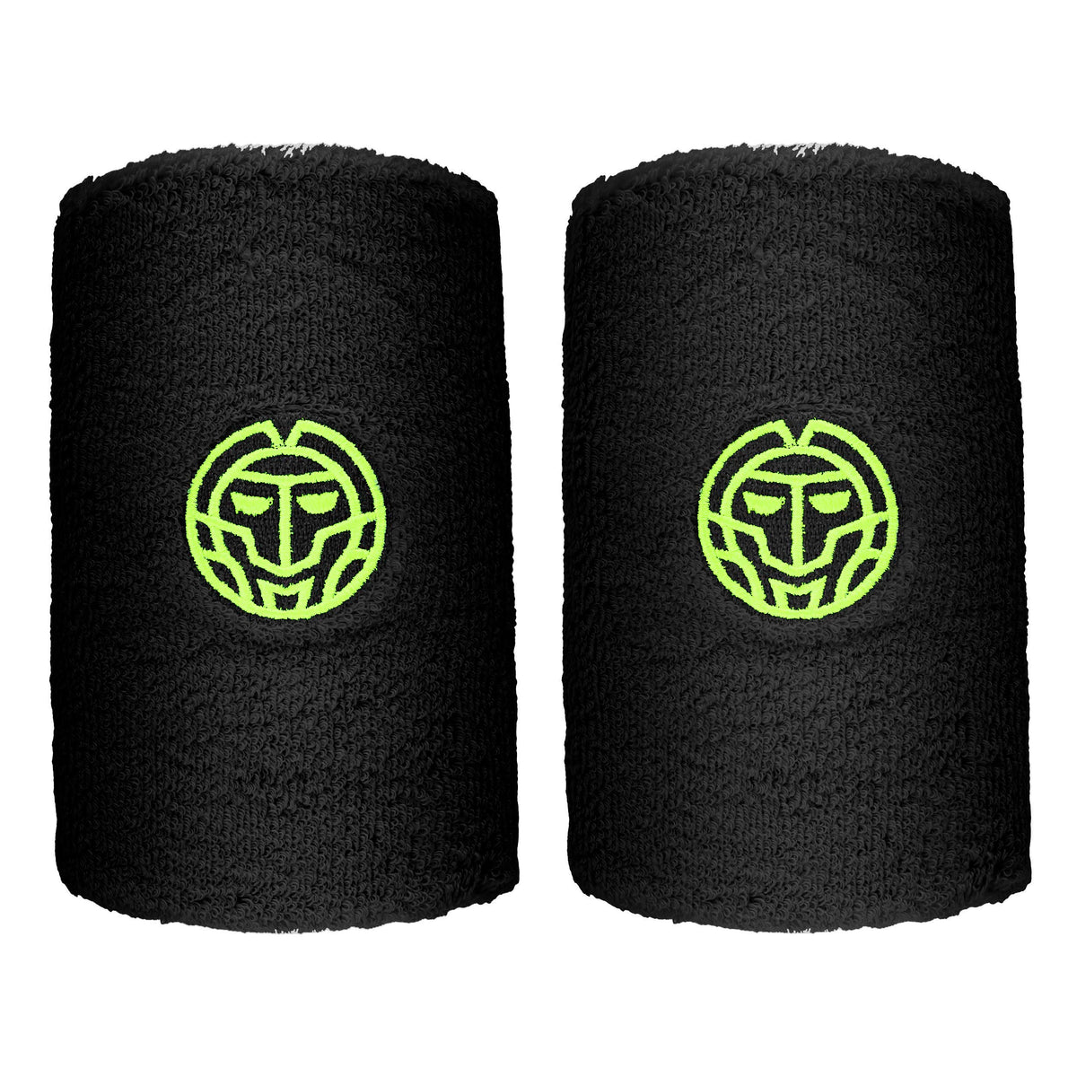 BIDI BADU Night Flash Zweetband Verpakking 2 stuks lang - zwart, neongeel