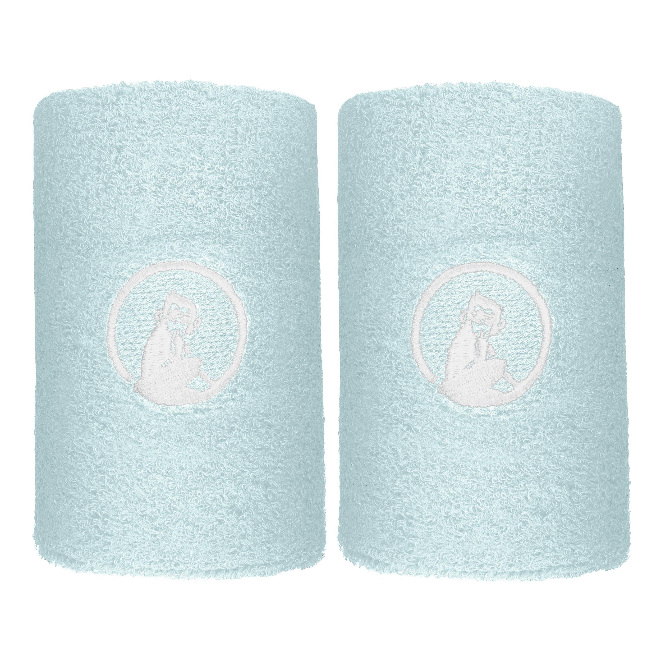 Quiet Please Memories Zweetband Verpakking 2 stuks lang - lichtblauw, wit