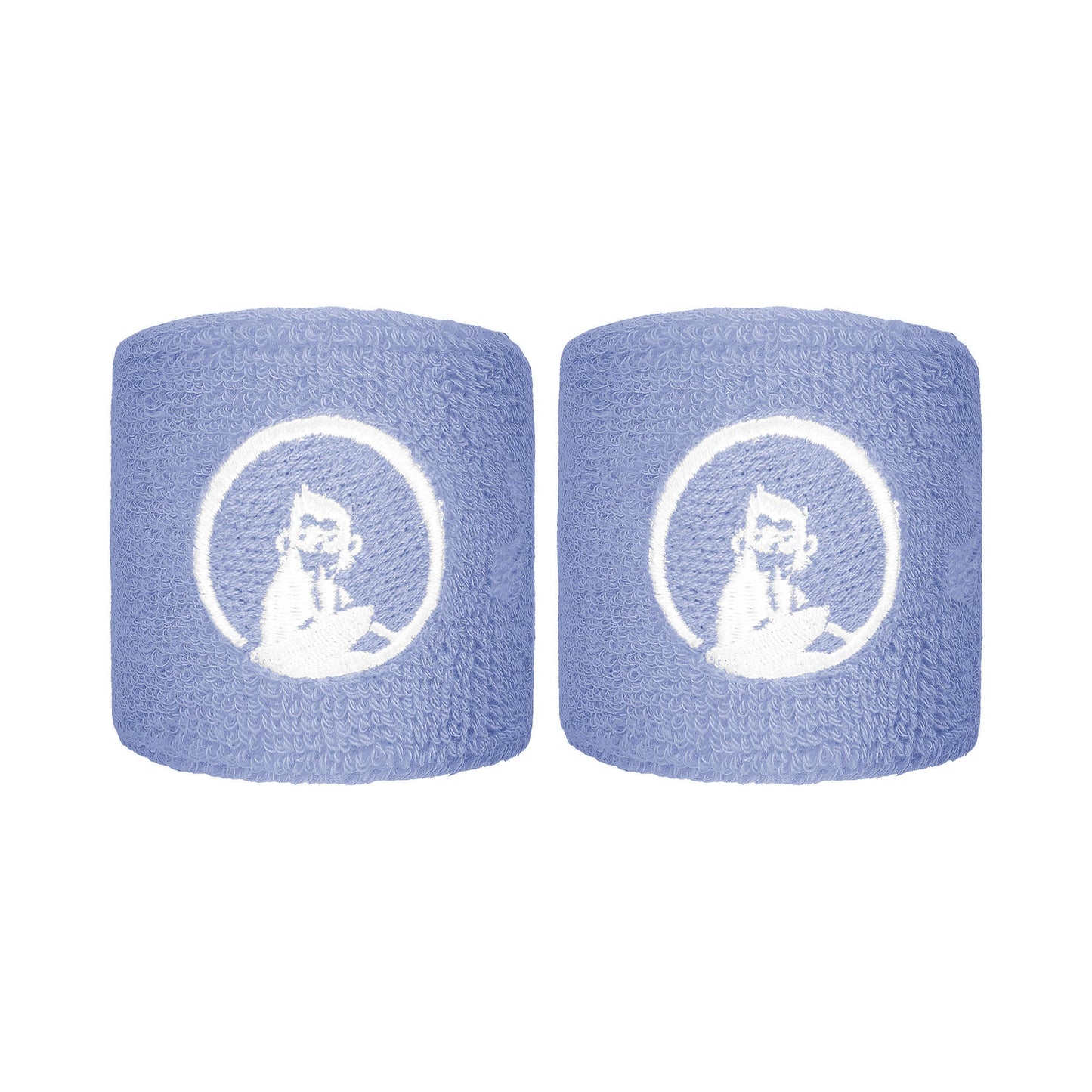 Quiet Please Glow Zweetband Verpakking 2 stuks kort - kobaltblauw