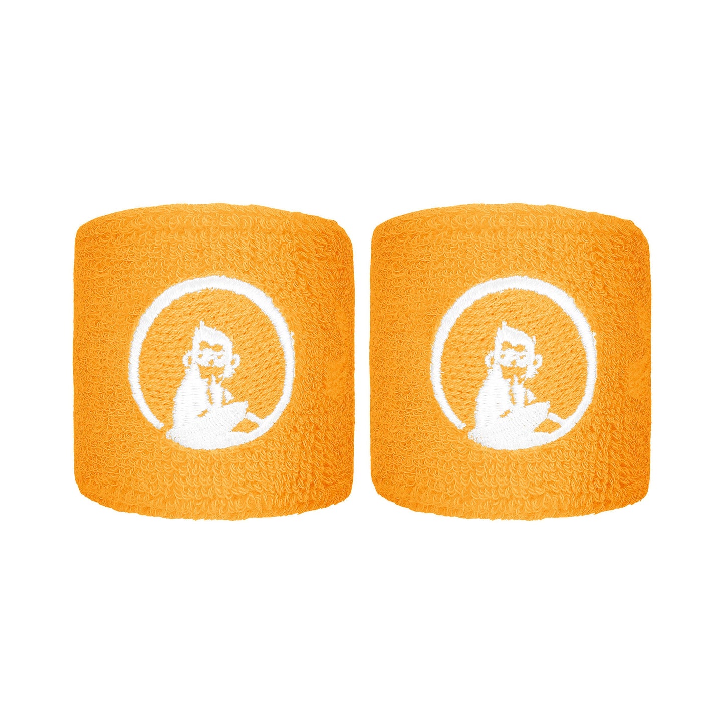 Quiet Please Glow Zweetband Verpakking 2 stuks kort - oranje