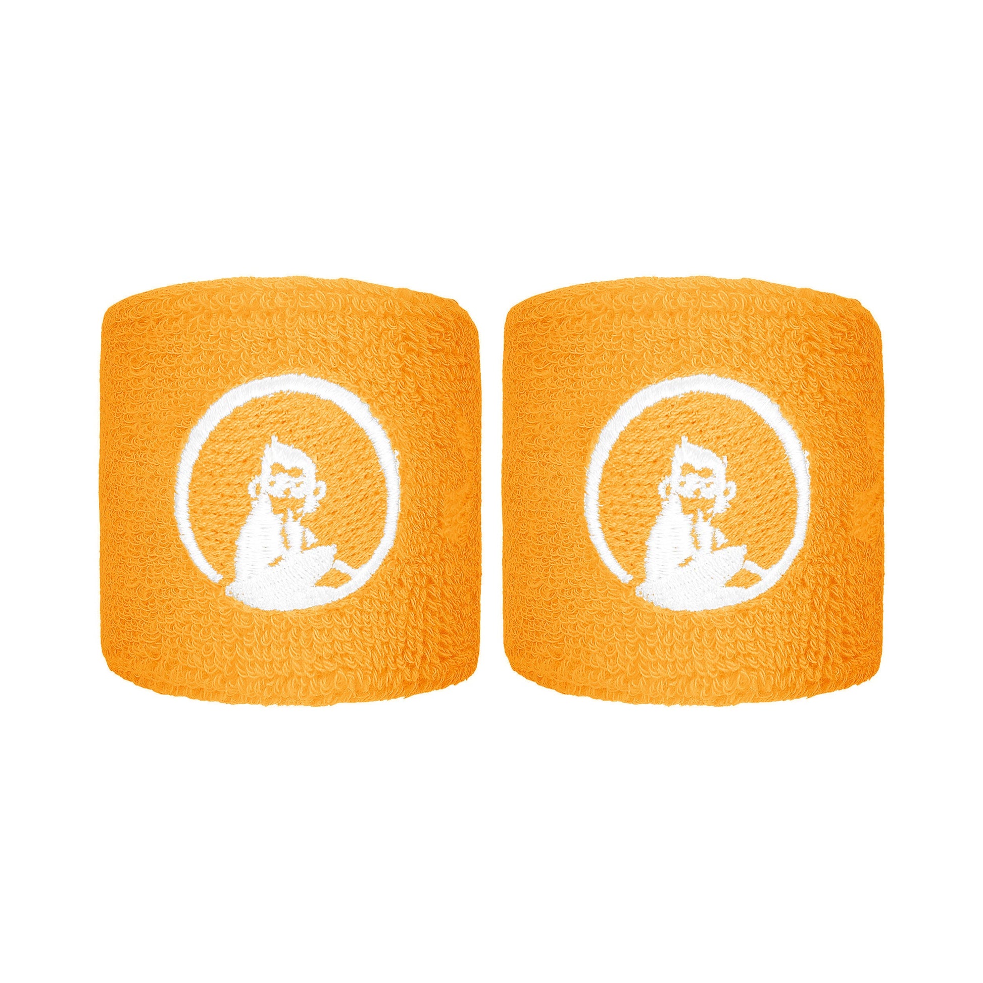 Quiet Please Glow Zweetband Verpakking 2 stuks kort - oranje