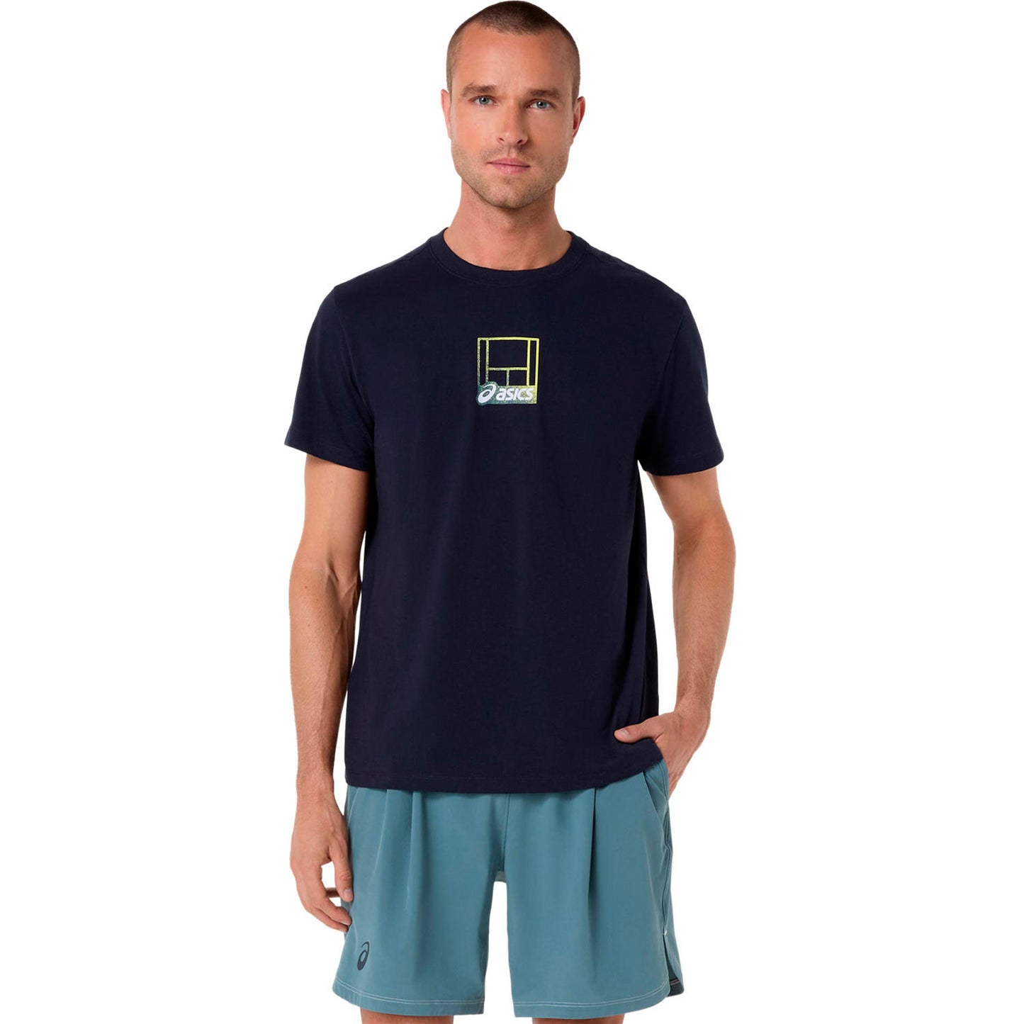 ASICS Court Core Graphic T-shirt Heren-donkerblauw