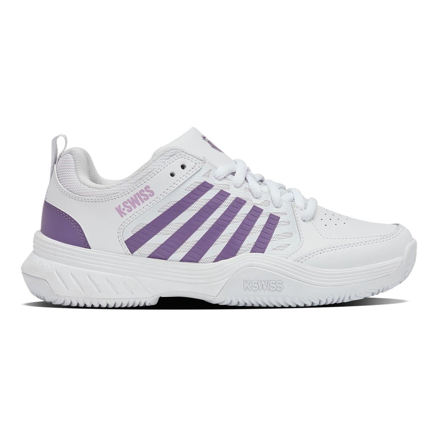 K-Swiss Court Express 2 Gravelschoen Dames - wit, lavendel