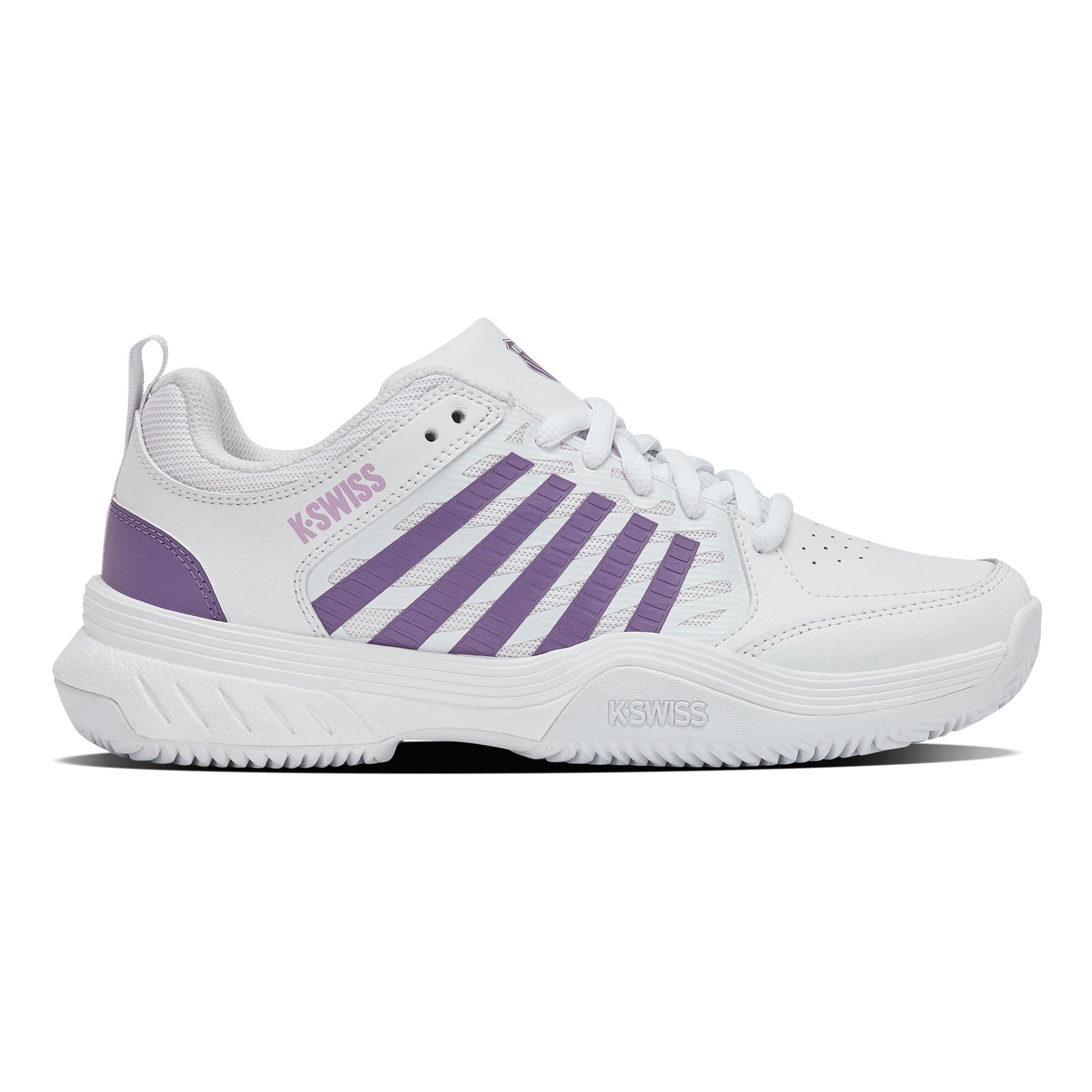 K-Swiss Court Express 2 Gravelschoen Dames - wit, lavendel