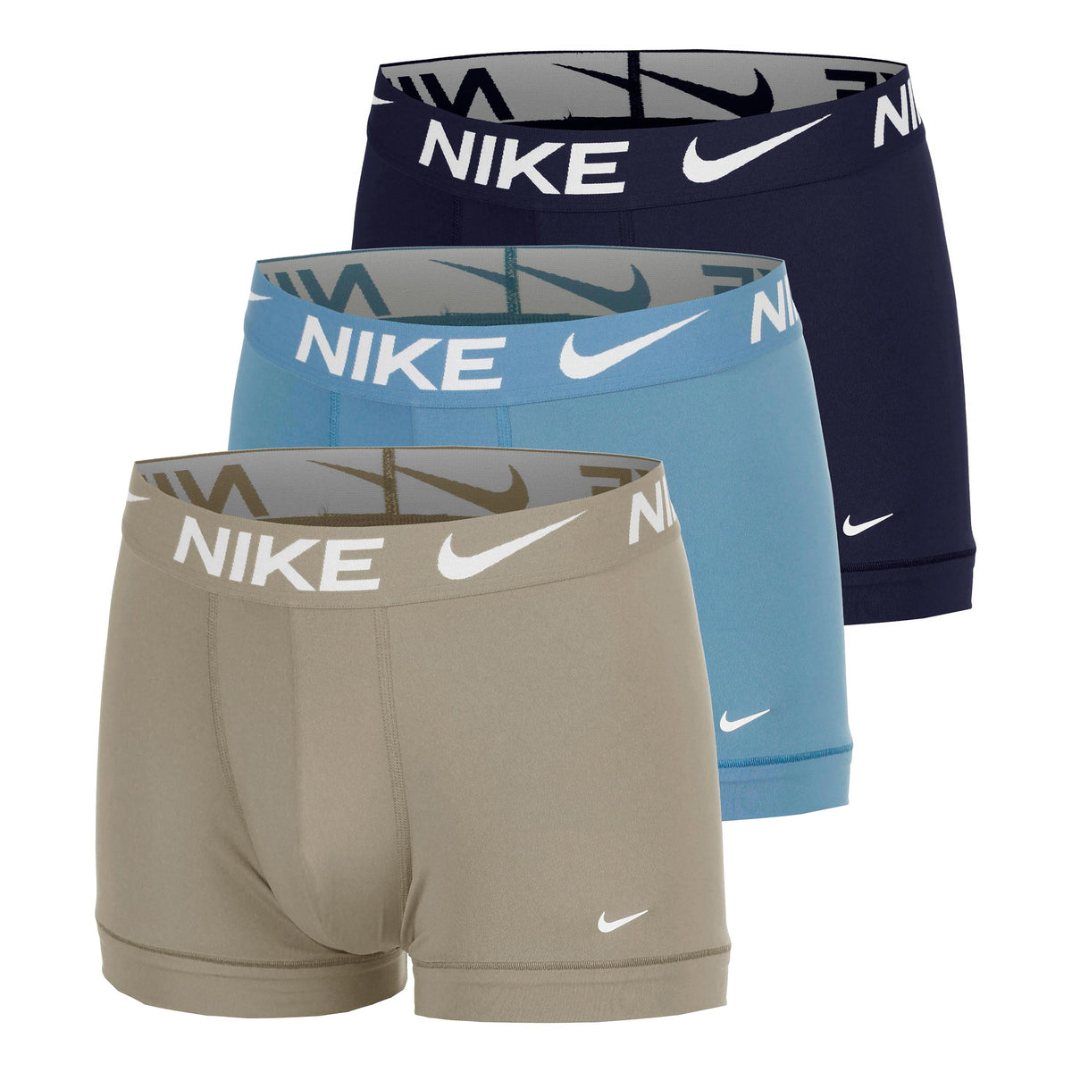 Nike Dri-Fit Essential Micro Trunk Boxershort Verpakking 3 stuks Heren - beige, veelkleurig