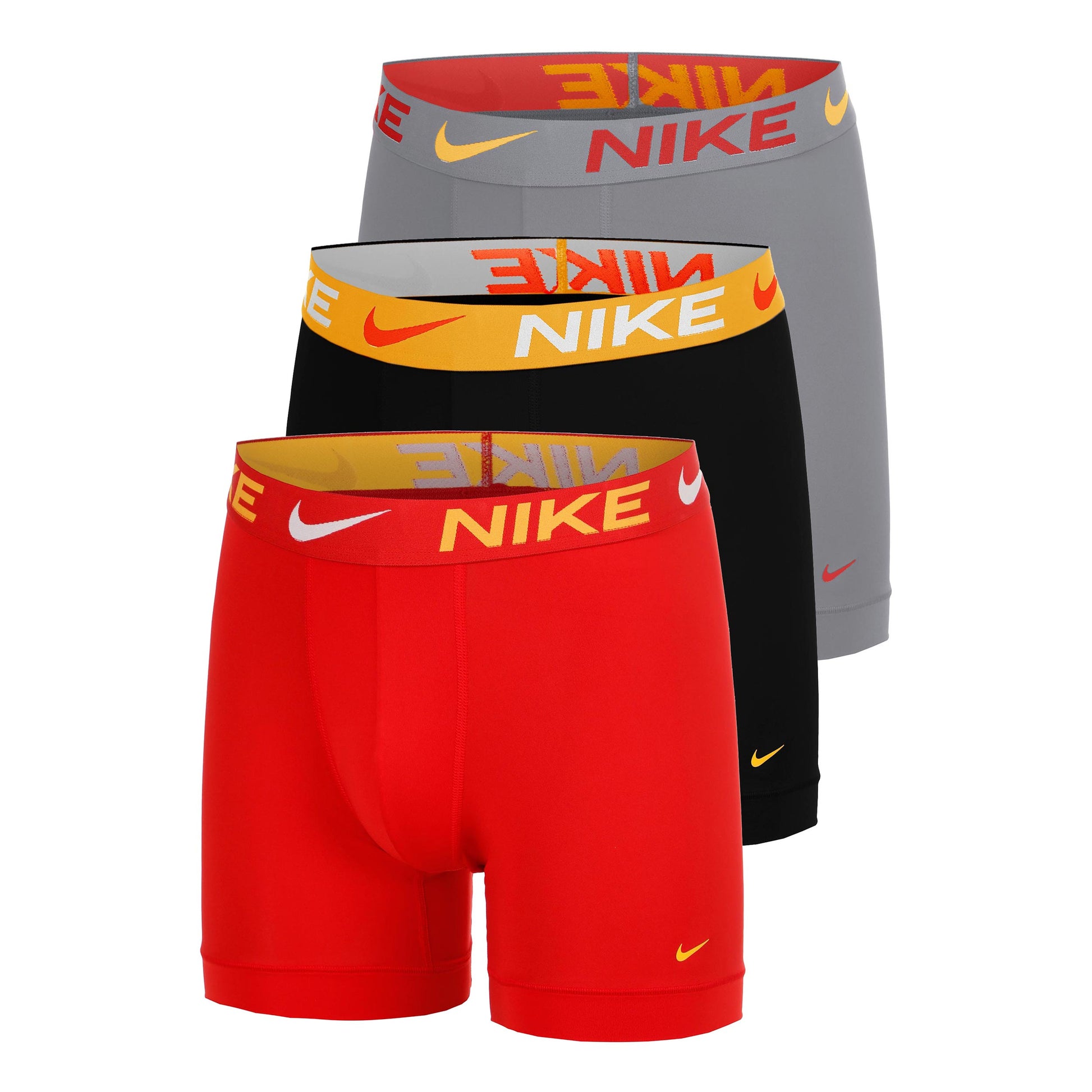 Nike Essential Micro Boxershort - Verpakking 3 stuks Heren-rood, grijs