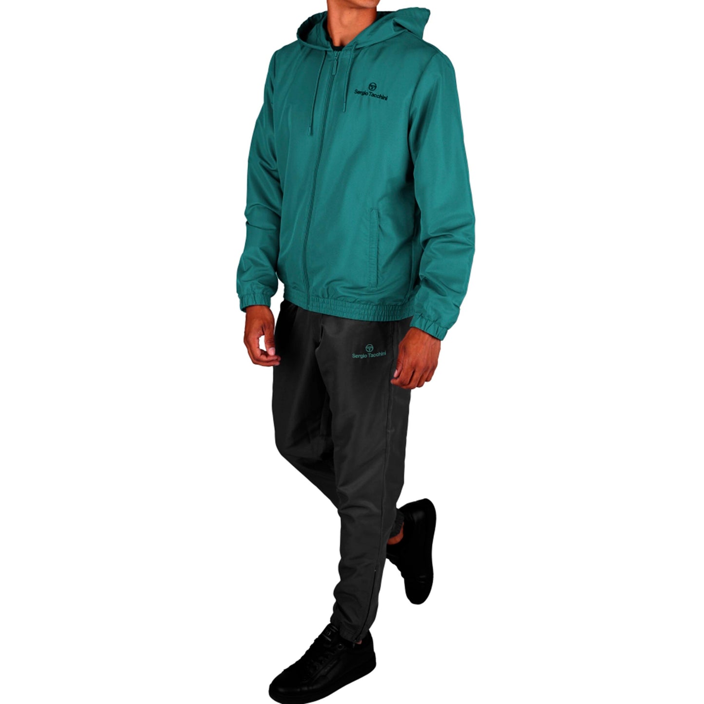 Sergio Tacchini Carson Trainingspak Heren - donkergroen, zwart