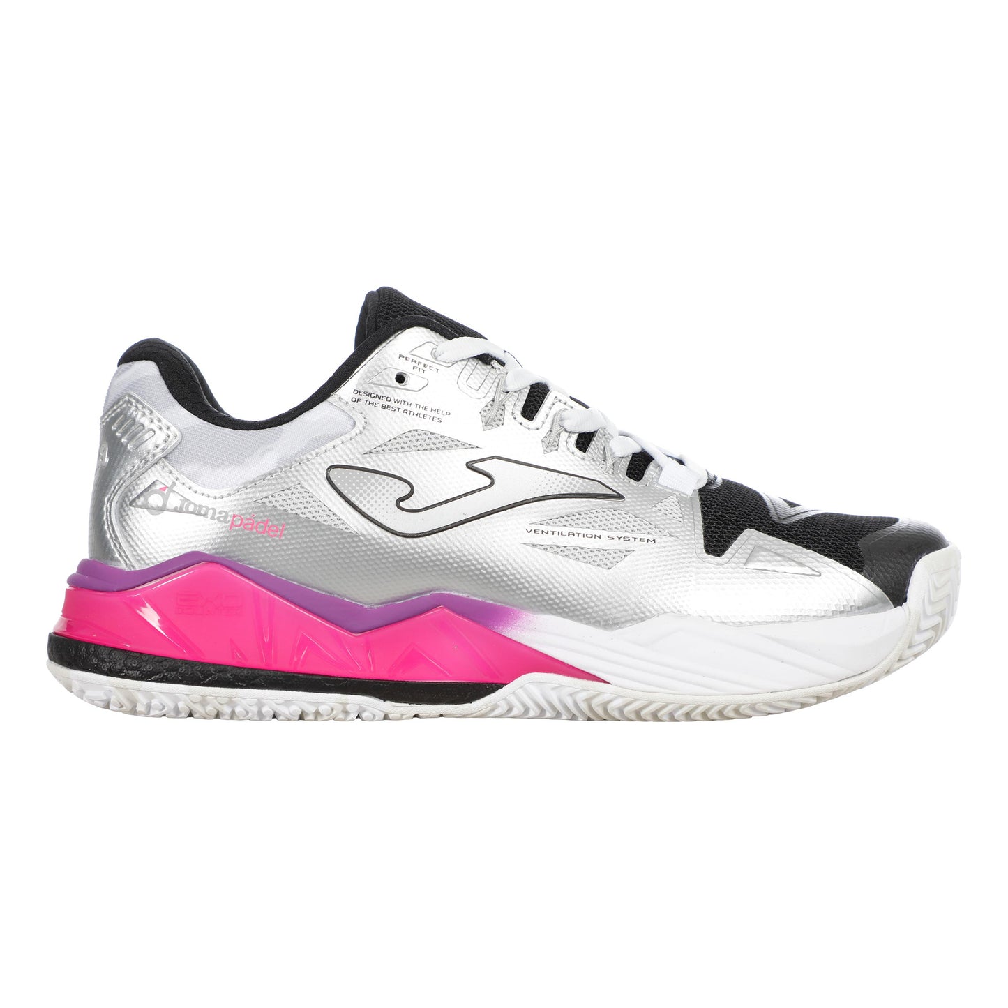 Joma Spin Padel schoen Dames - zilver, zwart