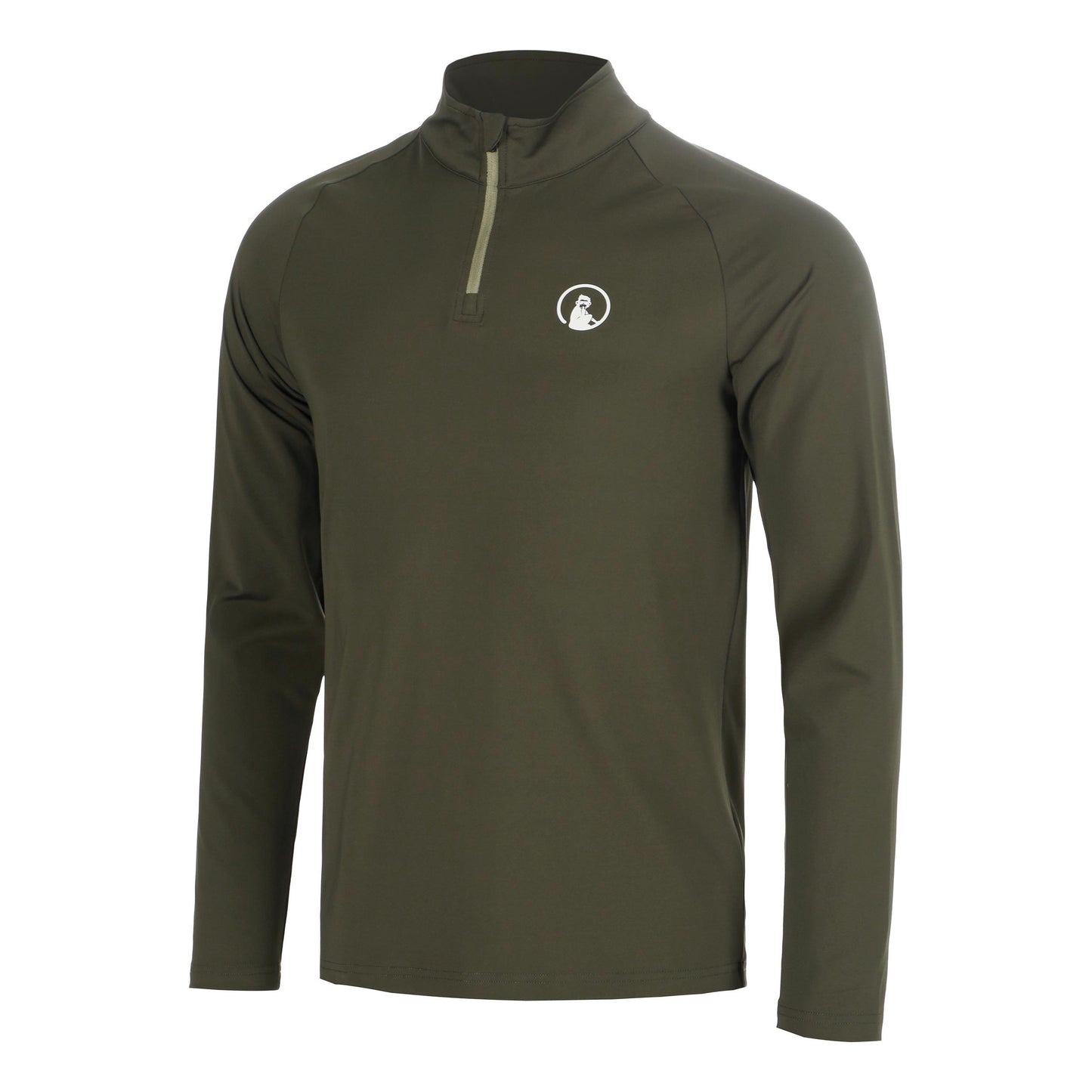 Quiet Please Memories Big Serve 1/4 Zip Longsleeve Heren - donkergroen