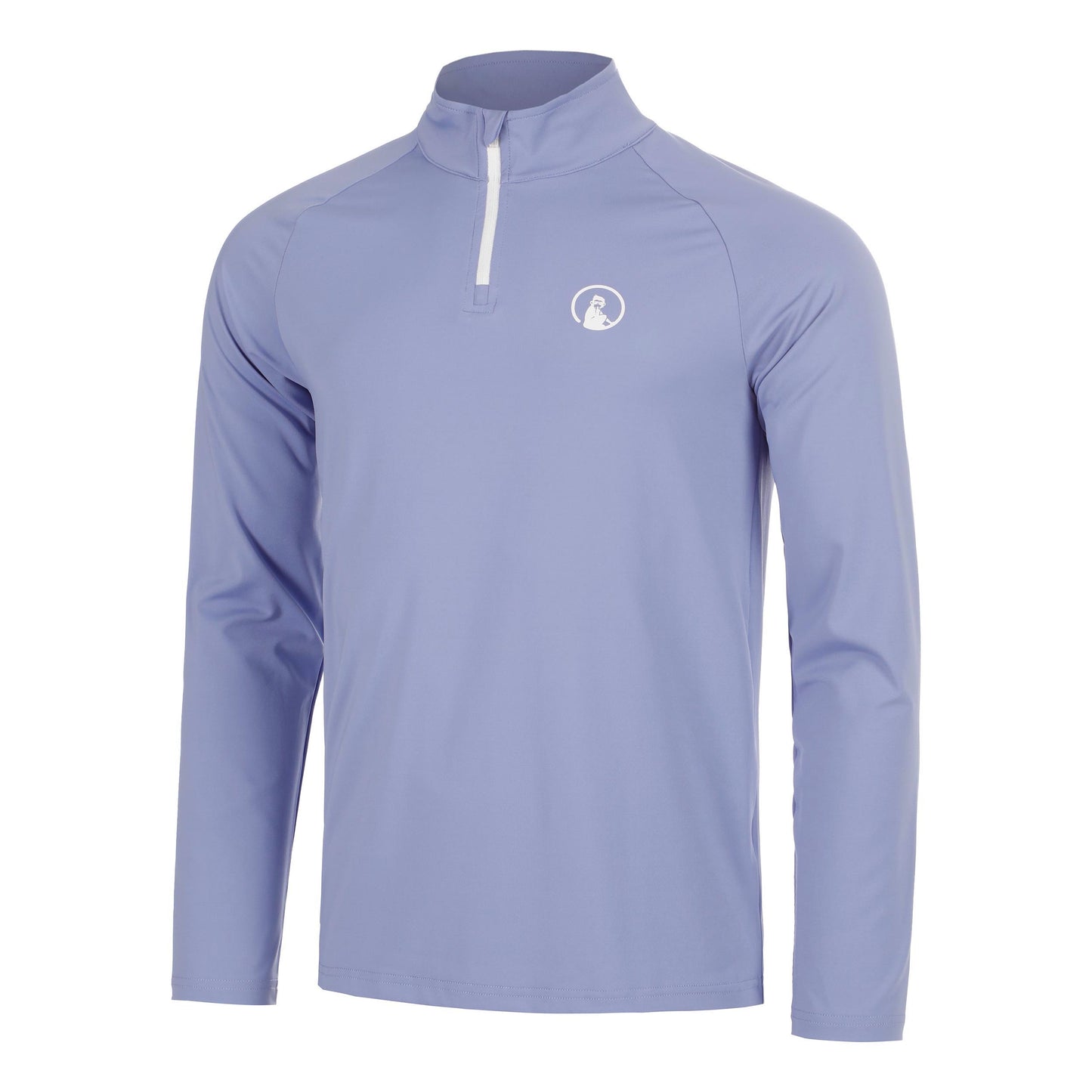Quiet Please Glow Big Serve 1/4 Zip Longsleeve Heren - blauw, crème