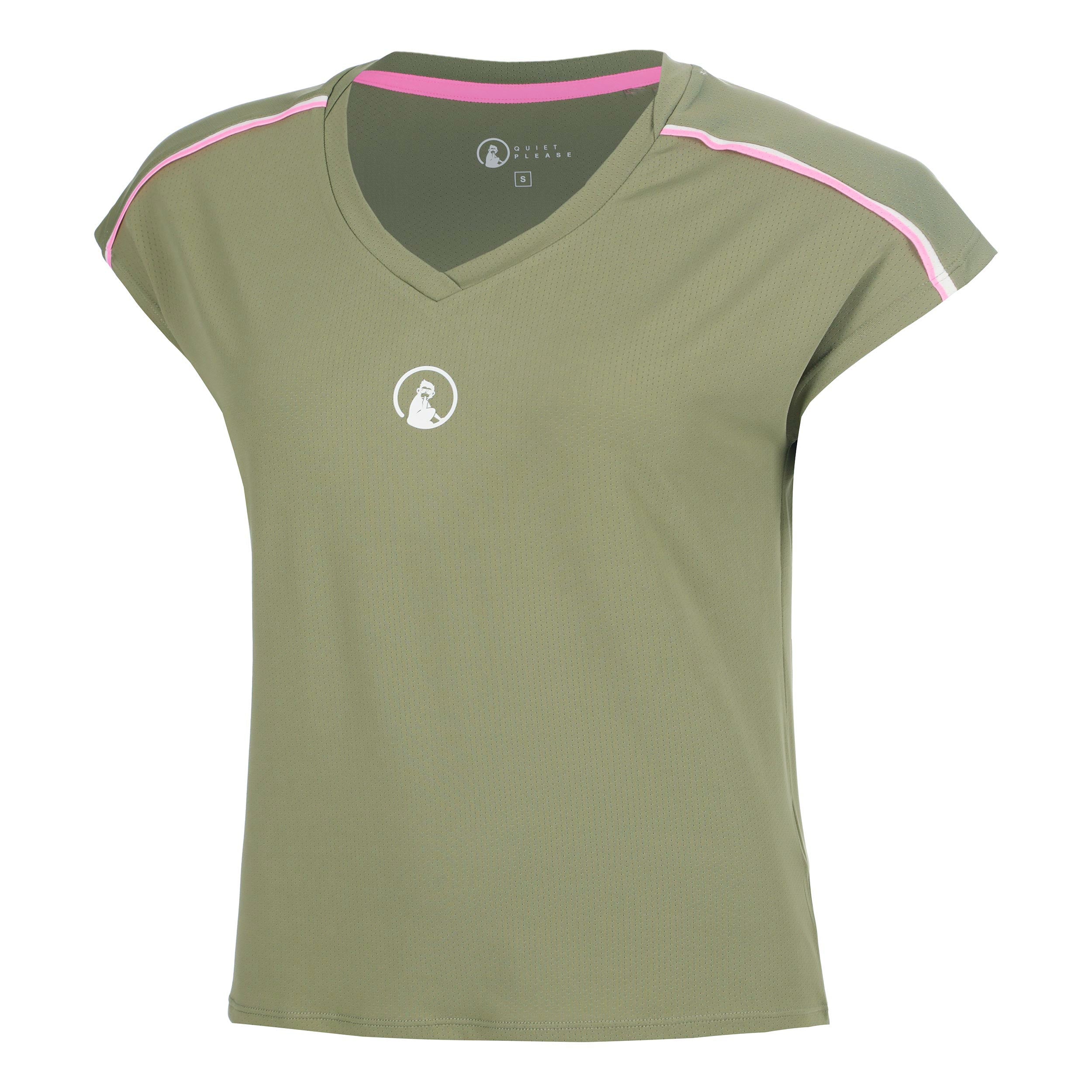 Quiet Please Memories Volley T-shirt Dames - kaki