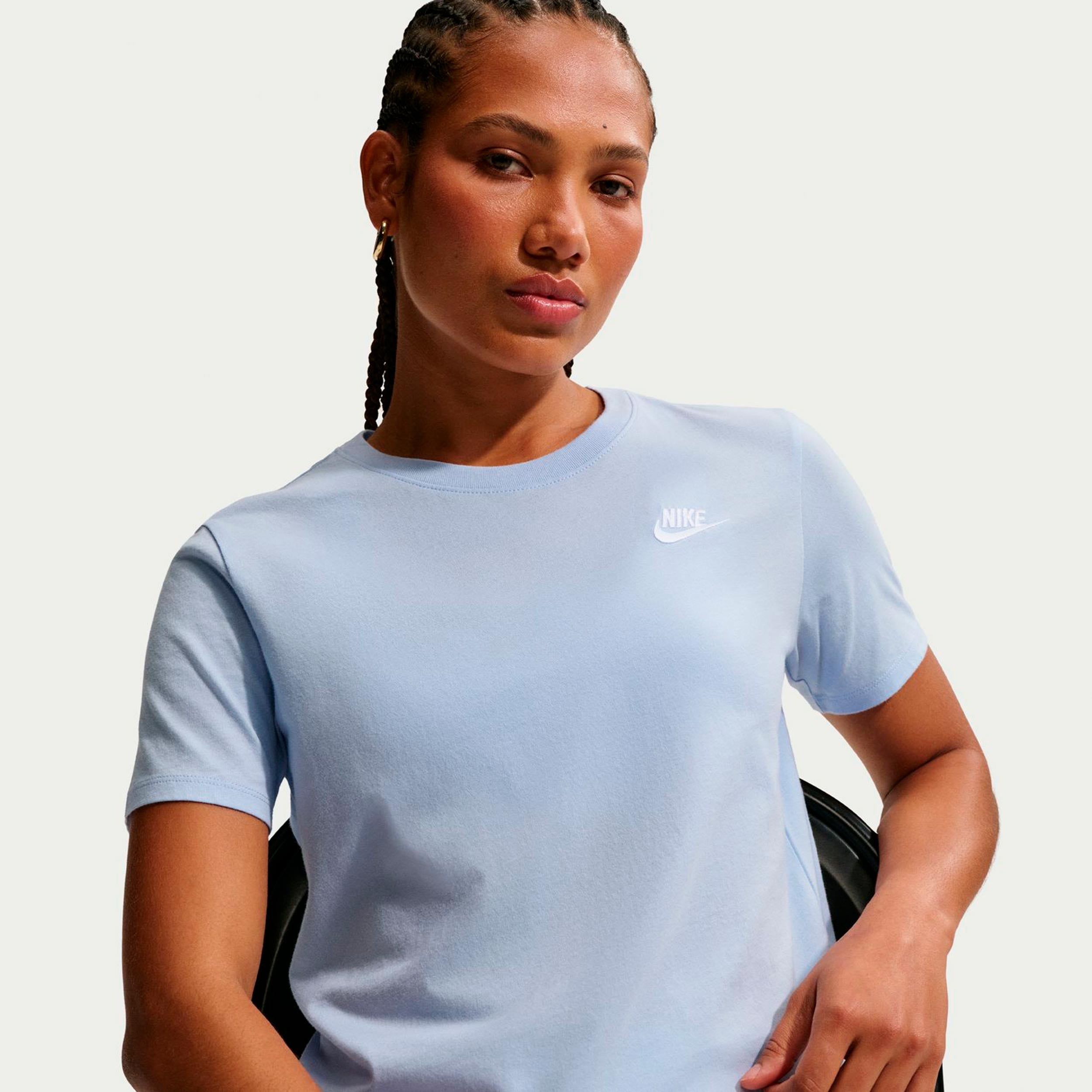 Nike New Sportswear Club T-shirt Dames - blauwgrijs
