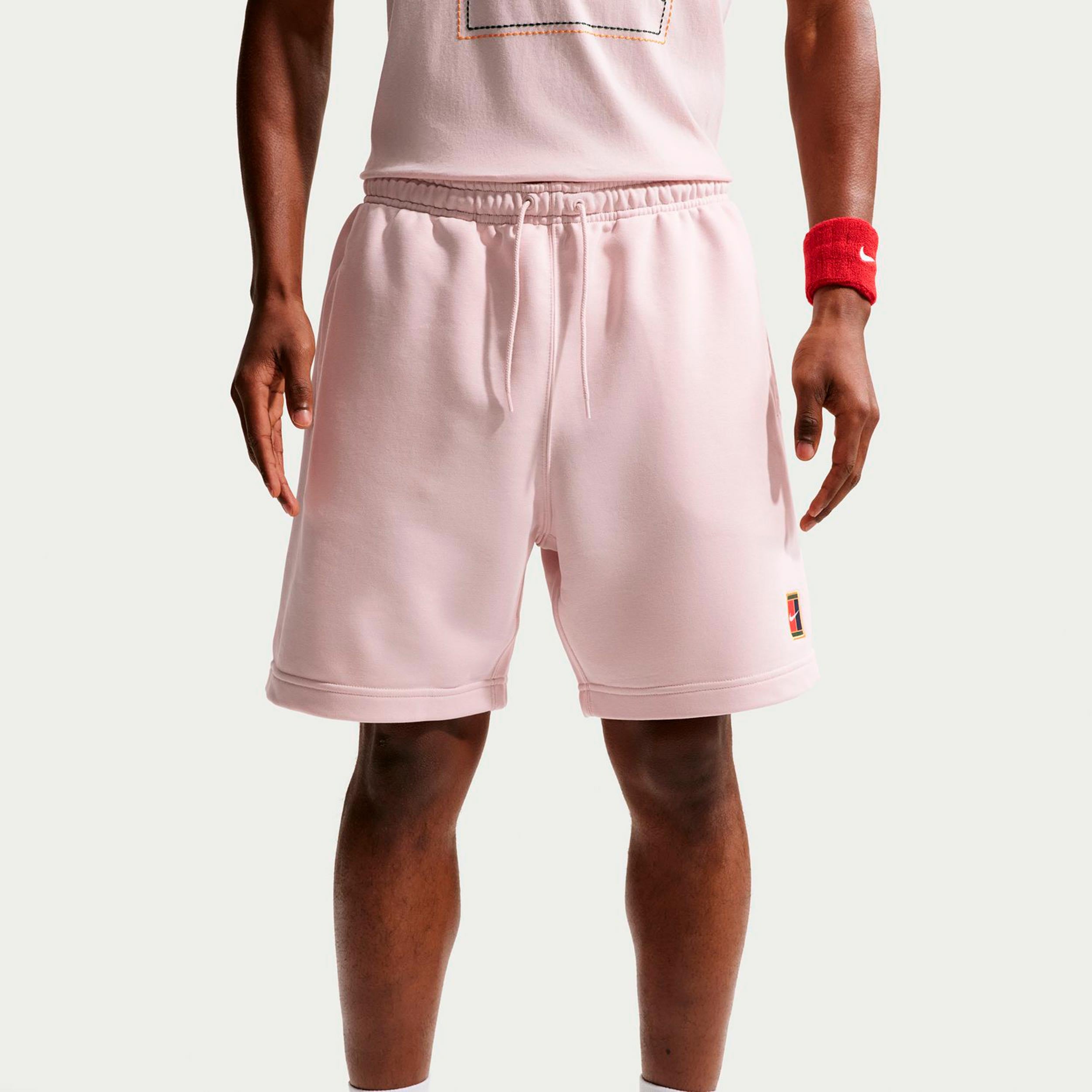 Nike Court Dri-Fit Heritage Fleece Shorts Heren - oud roze