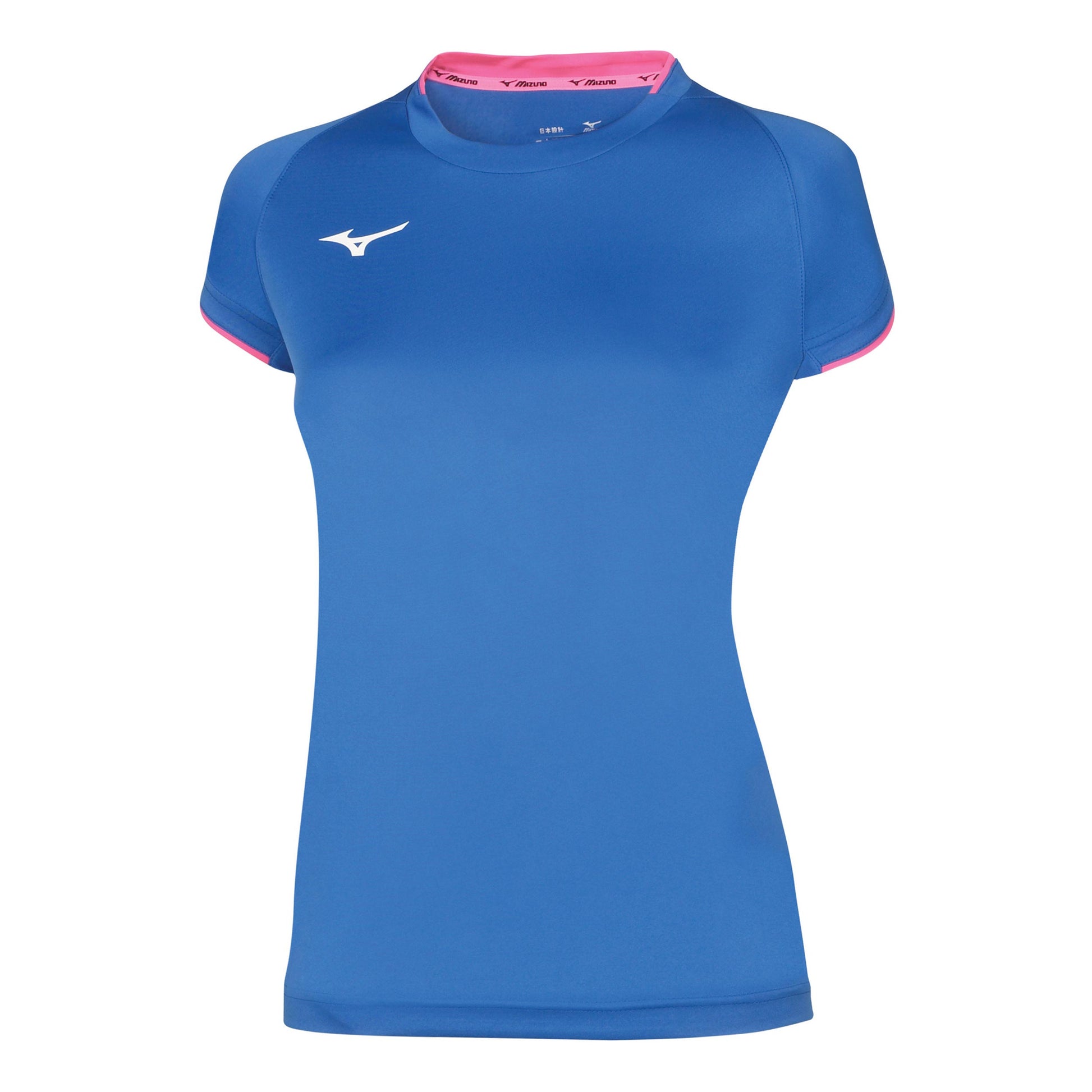 Mizuno Core T-shirt Dames - blauw, roze