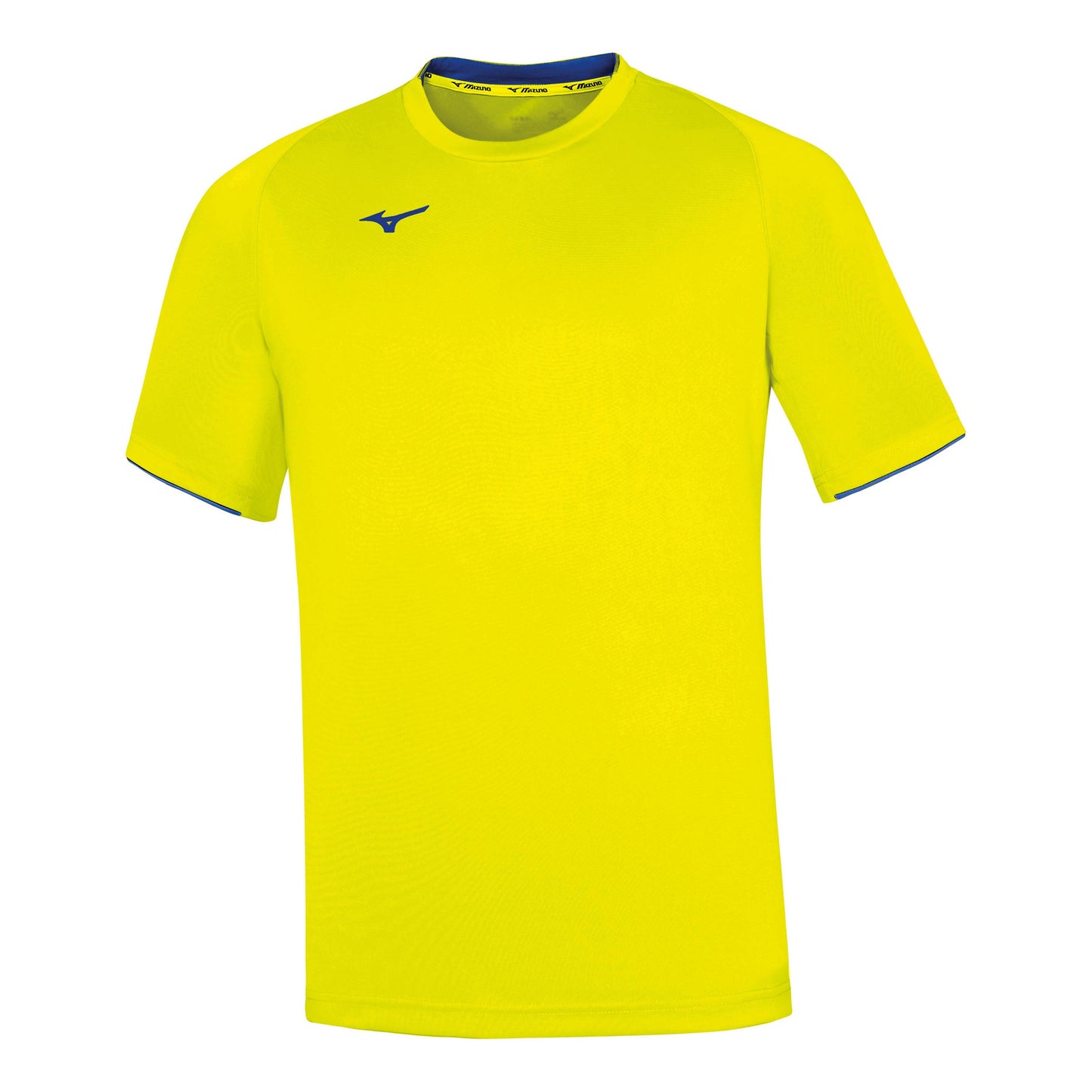 Mizuno Core T-shirt Heren - neongeel, blauw