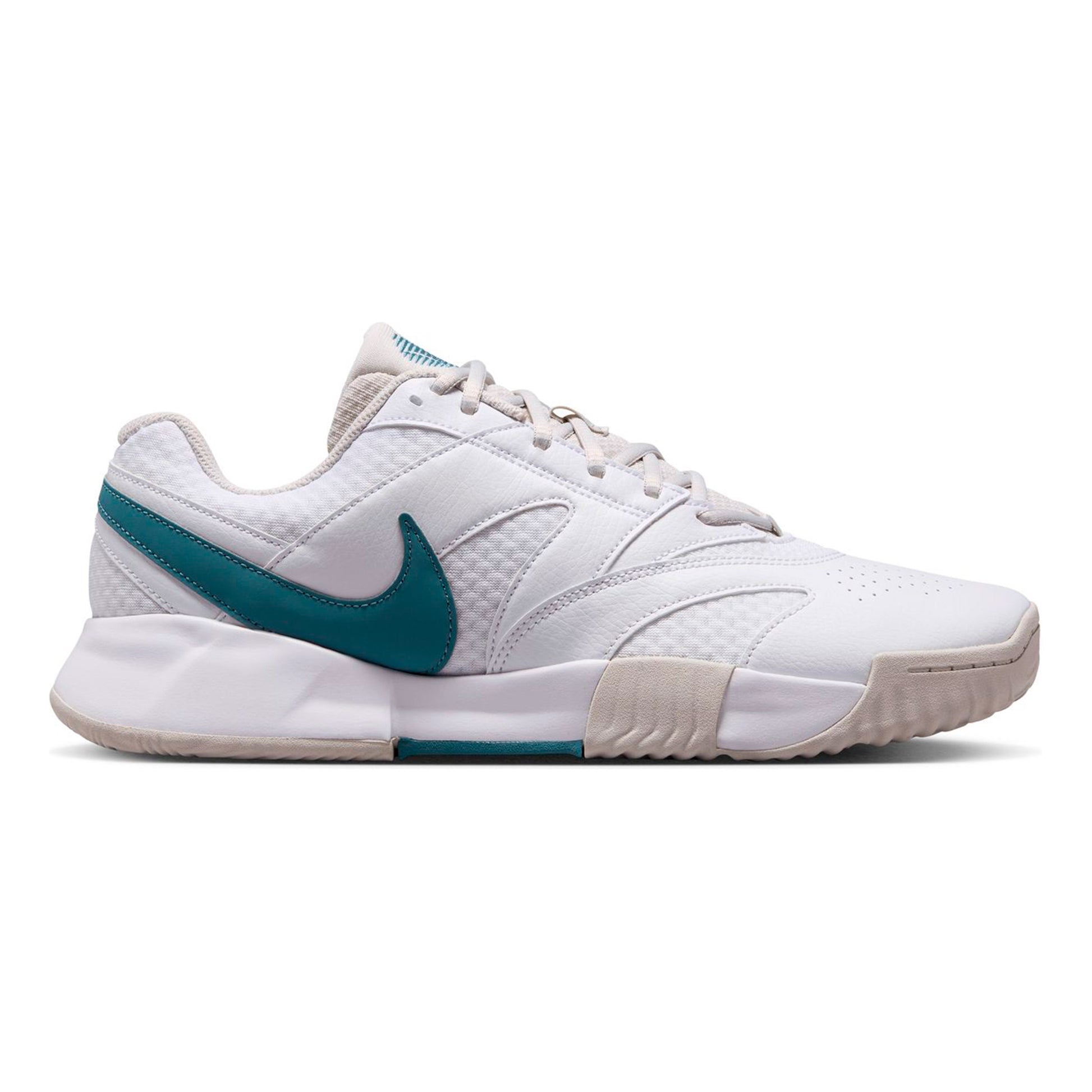 Nike Court Lite 4 Gravelschoen Heren - wit, petrolblauw