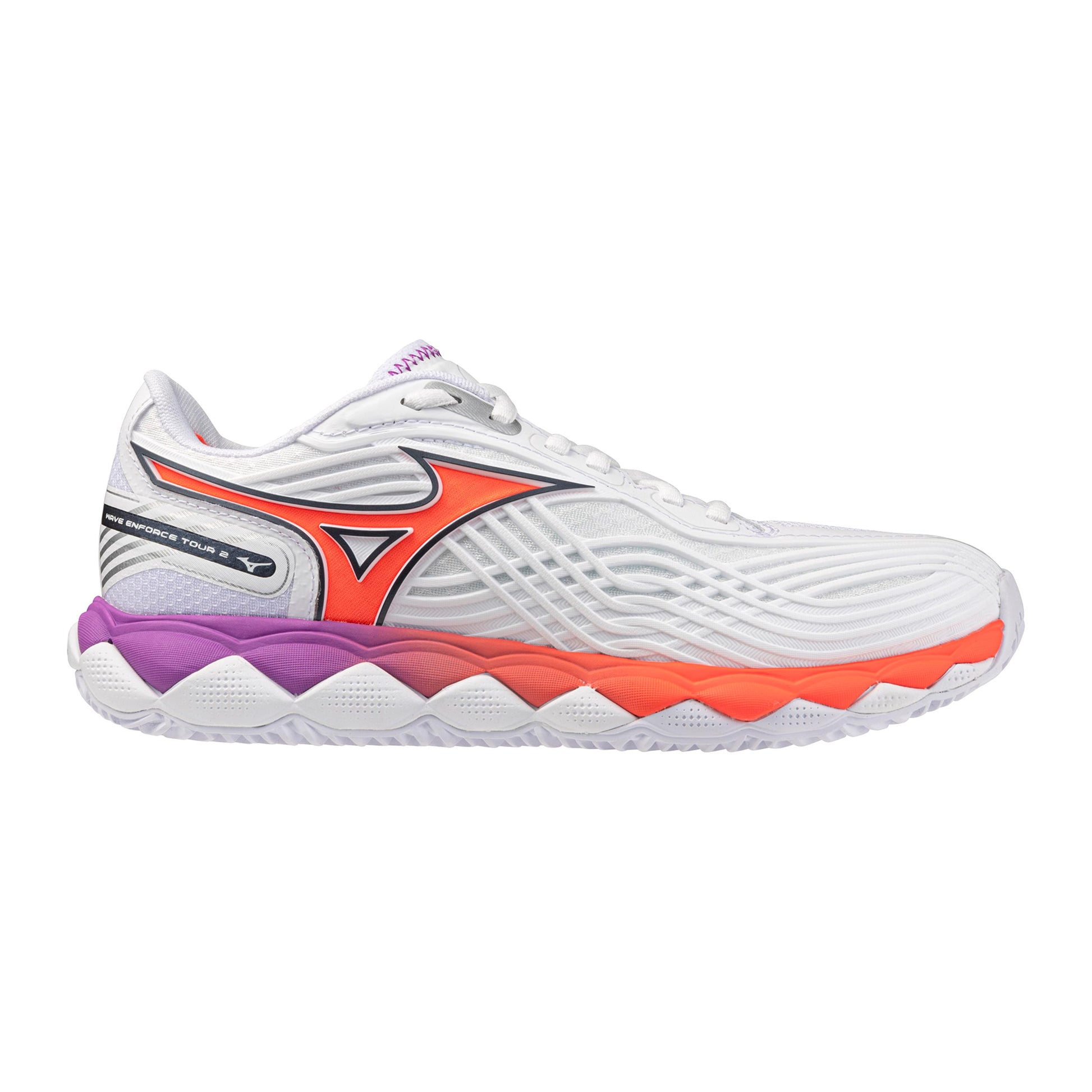 Mizuno Wave Enforce Tour 2 Gravelschoen Dames - wit, oranje