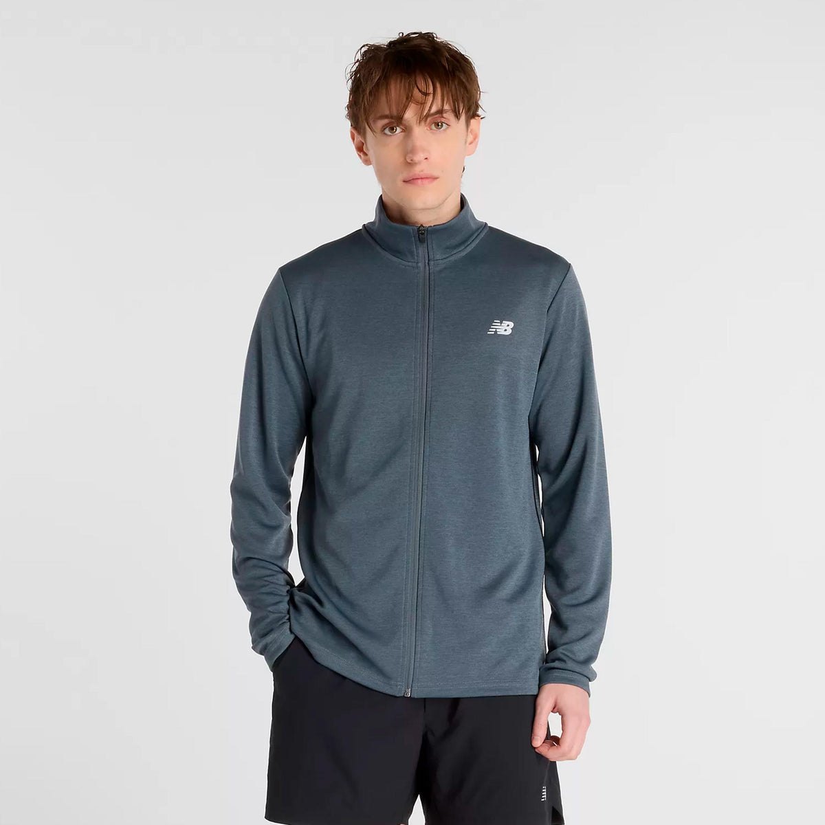 New Balance Sport Knit Trainingsjack Heren - donkergrijs