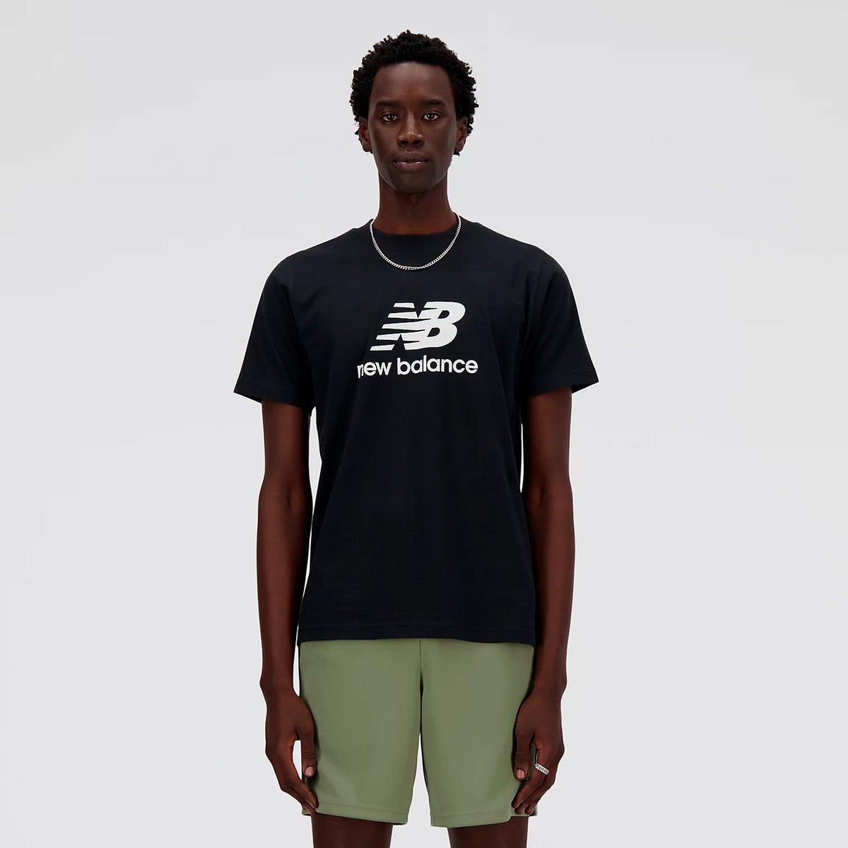 New Balance Essentials Logo T-shirt Heren - zwart
