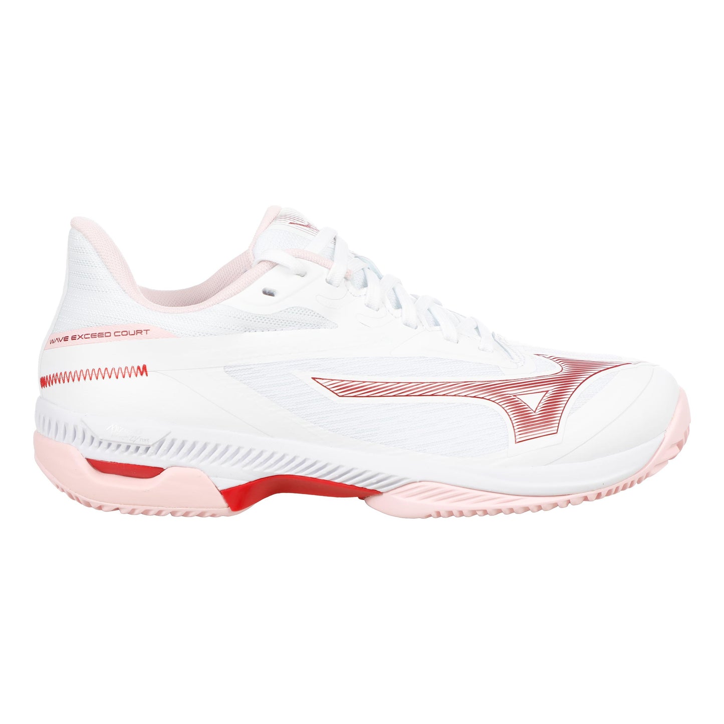 Mizuno Wave Exceed Court Gravelschoen Dames - wit, bes