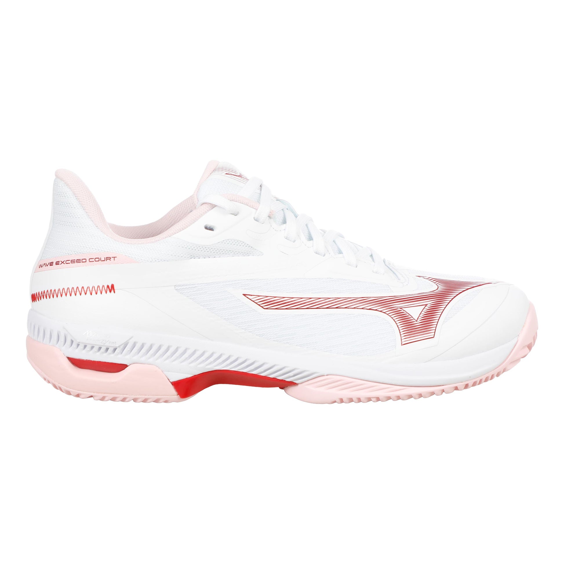 Mizuno Wave Exceed Court Gravelschoen Dames - wit, bes