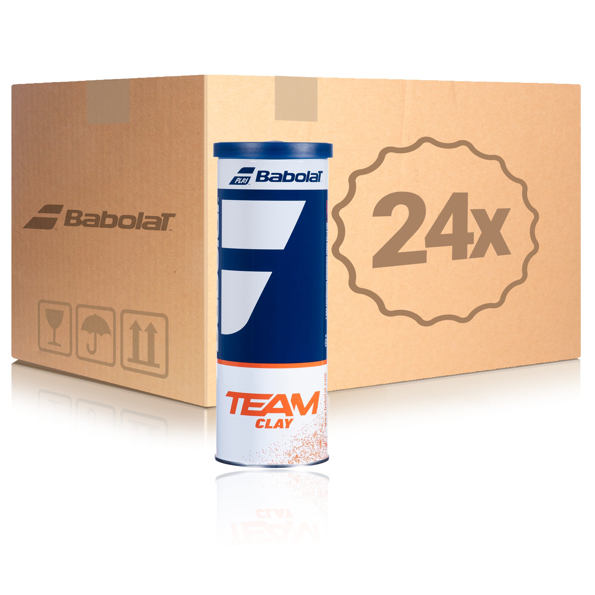 Babolat 24x verpakking  3 stuks Team Clay X 3 In een doos