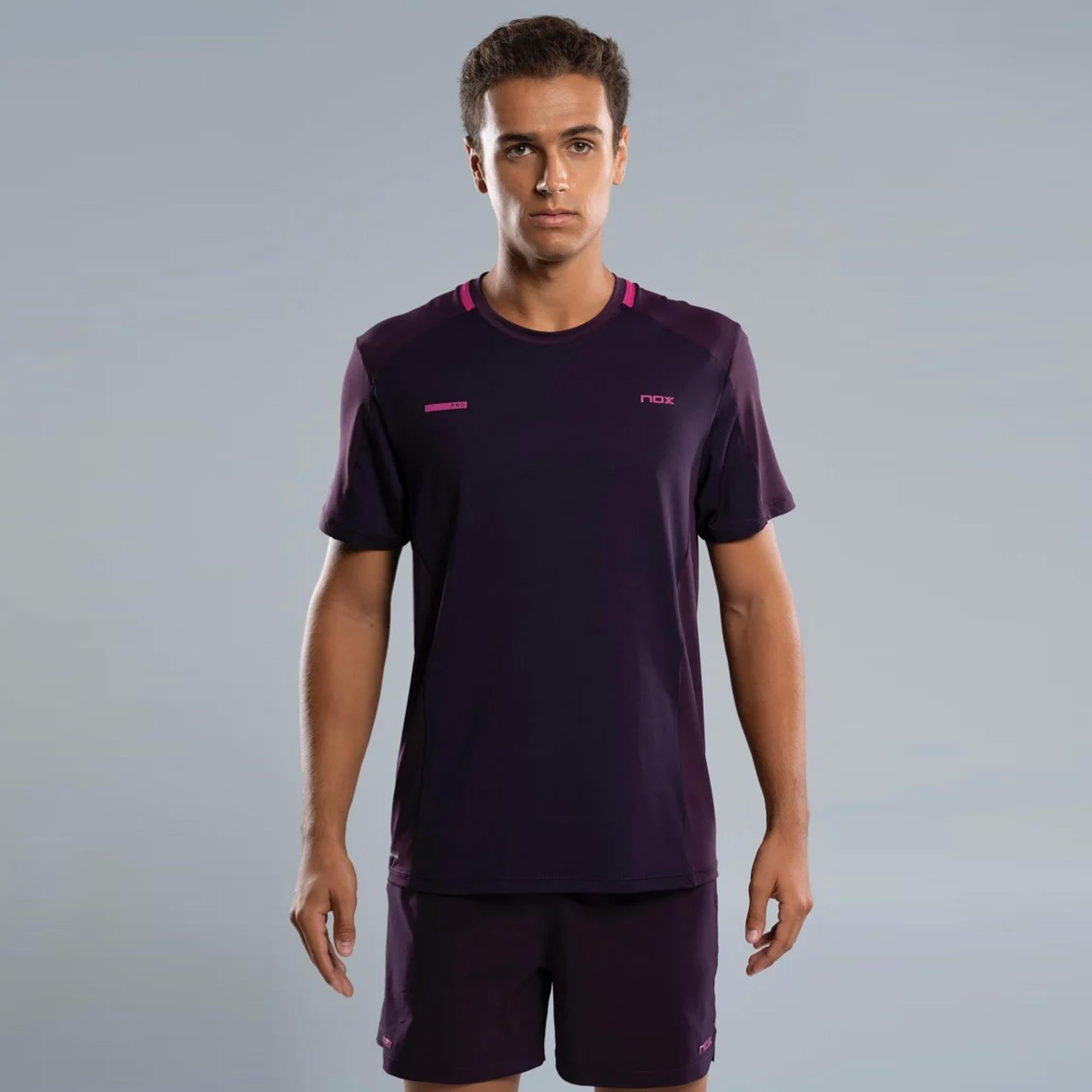 NOX Pro T-shirt Heren-zwart,berry