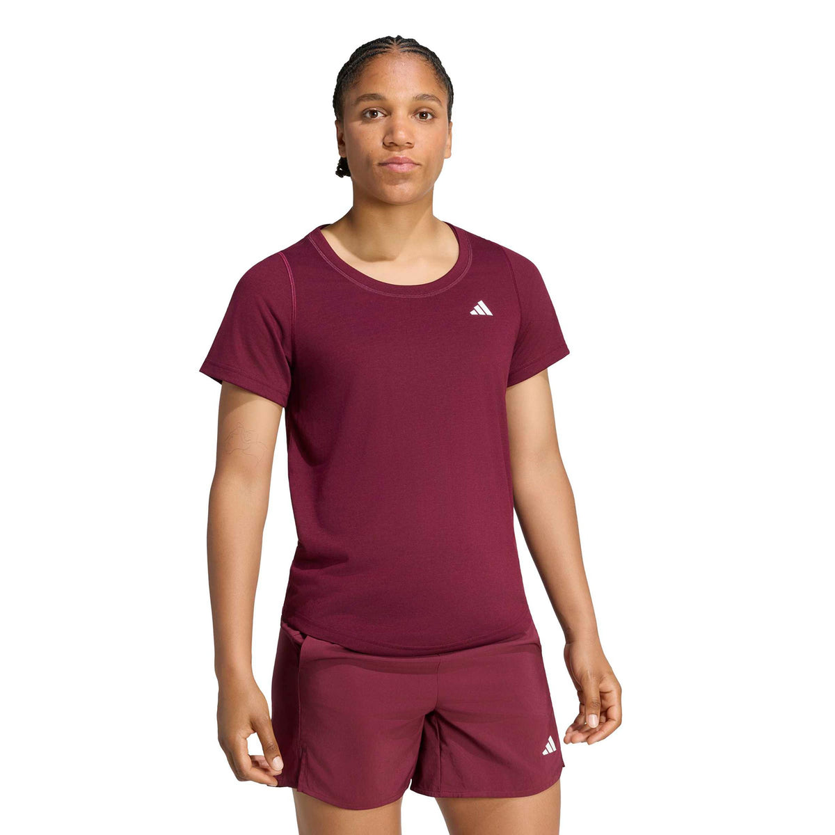 adidas We Min SCP T-shirt Dames - wijnrood