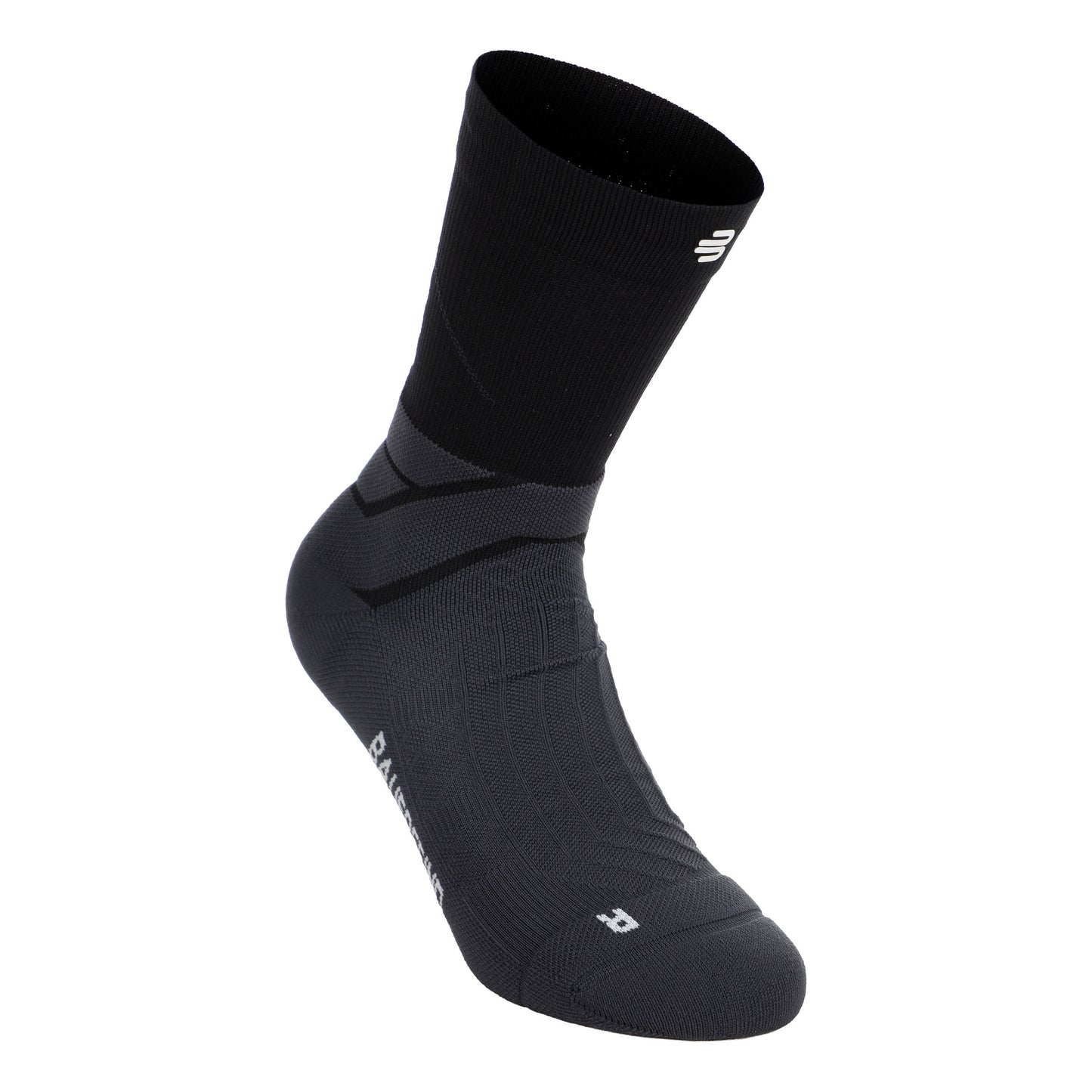 Bauerfeind Run Performance Mid Cut  Hardloopsokken Heren-zwart