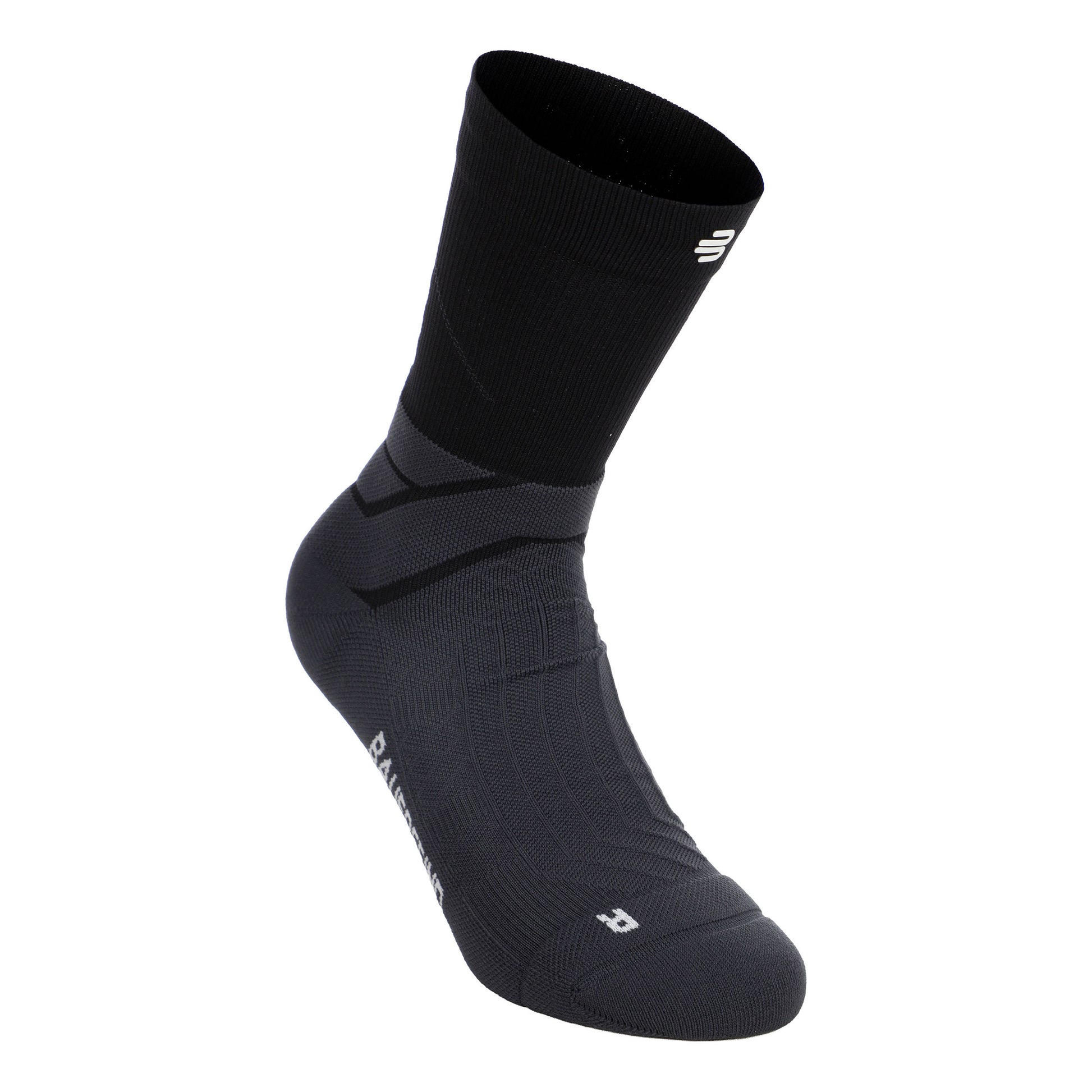 Bauerfeind Run Performance Mid Cut  Hardloopsokken Heren-zwart