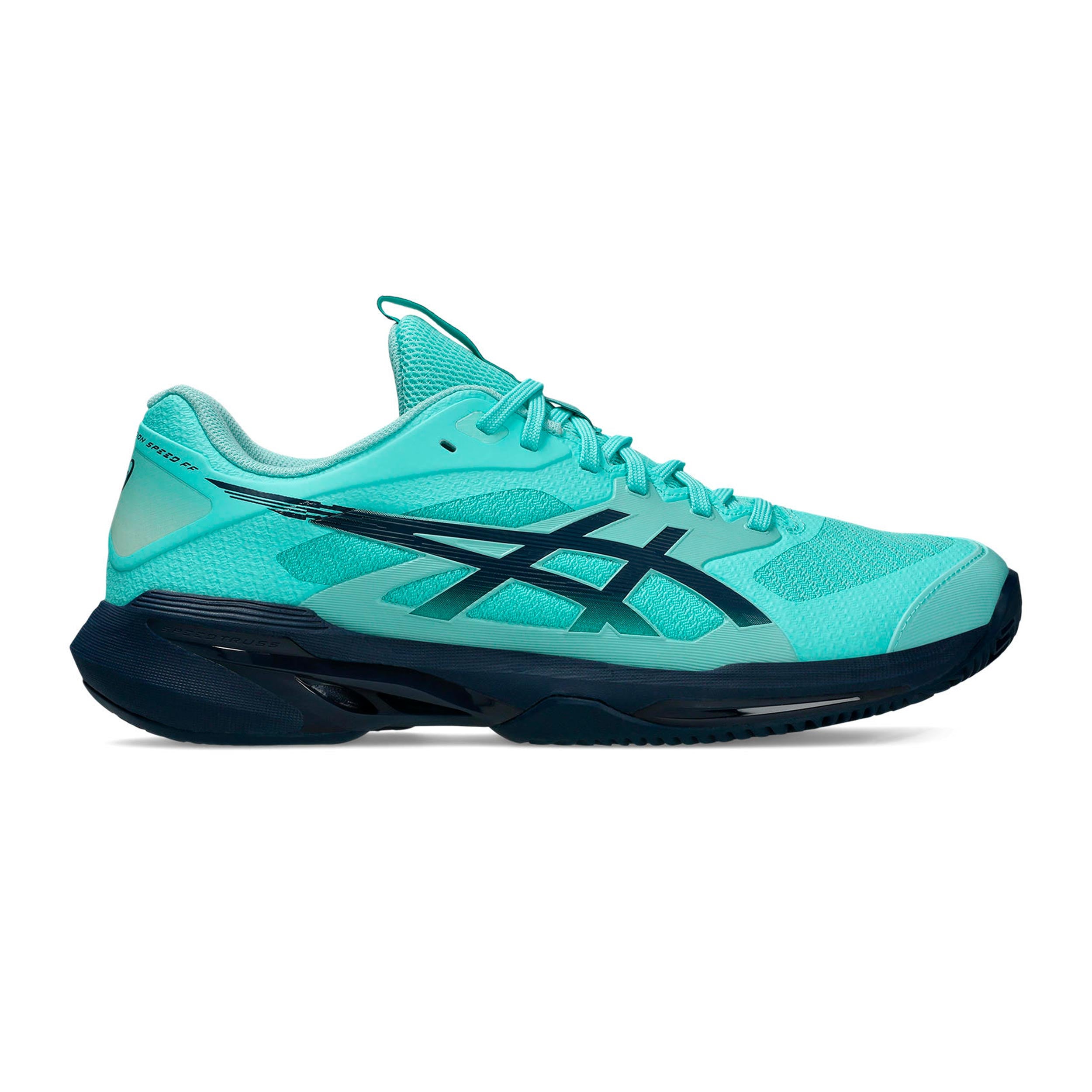 ASICS Solution Speed FF 4 Gravelschoen Heren - mint, donkerblauw
