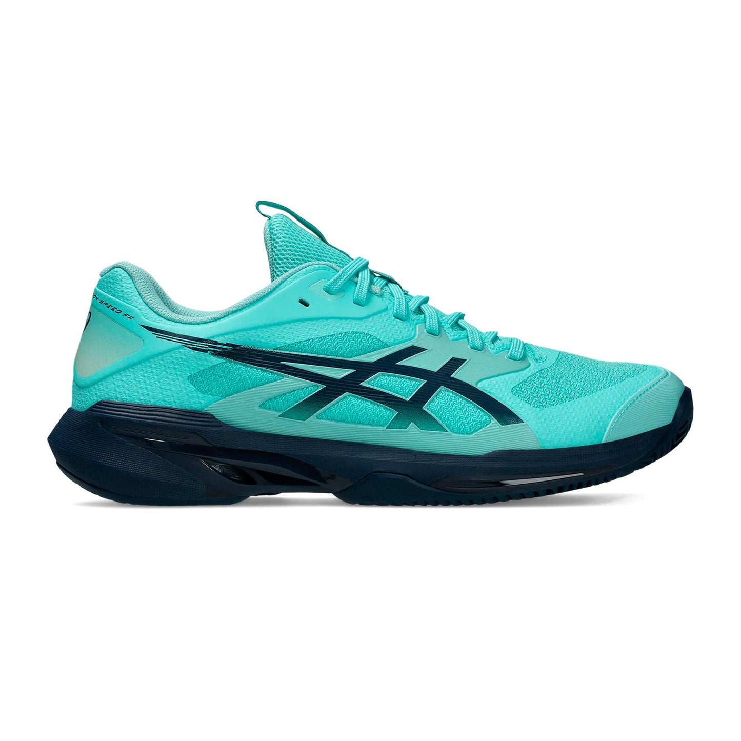 ASICS Solution Speed FF 4 Gravelschoen Heren - mint, donkerblauw