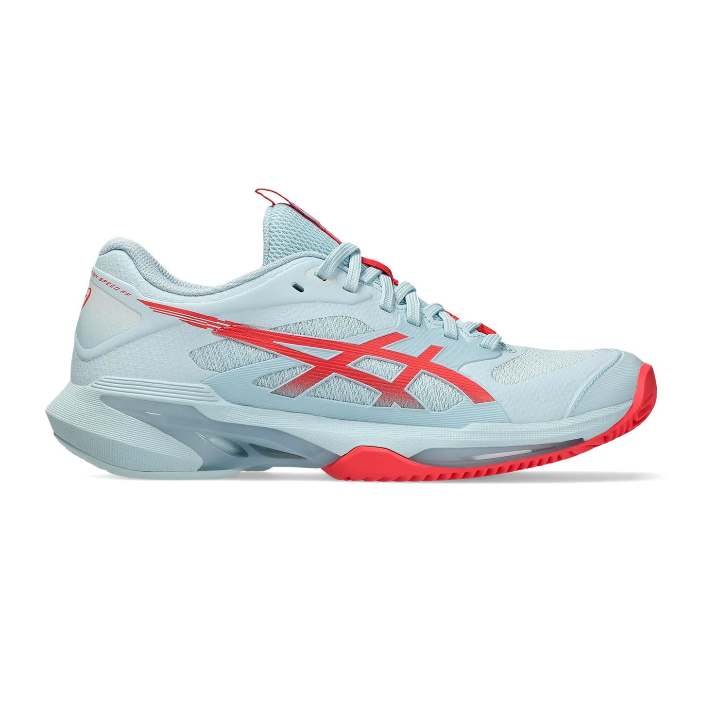 ASICS Solution Speed FF 4 Gravelschoen Dames - lichtblauw, neonroze