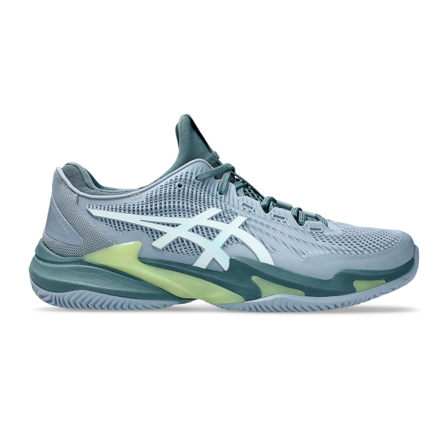 ASICS Court FF 3 Gravelschoen Heren - blauwgrijs, wit