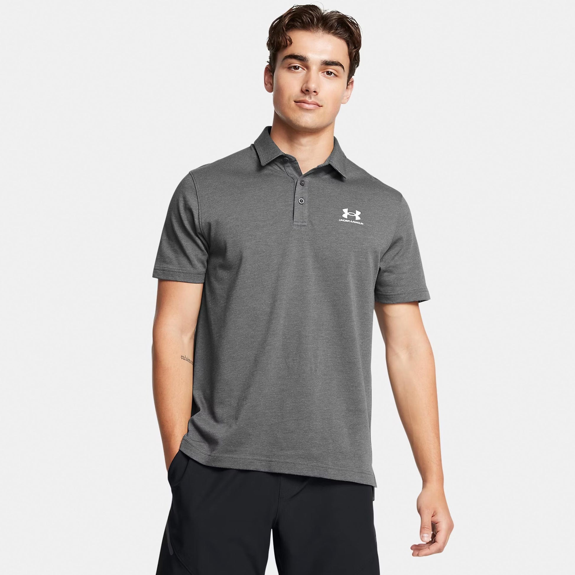 Under Armour Icon Polo Heren - grijs, wit