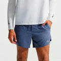 Stride 5in  Hardloopshorts Heren - blauwgrijs, zilver