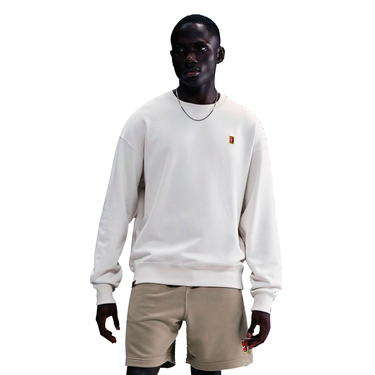 Nike Court Crew Sweatshirt Heren-crème