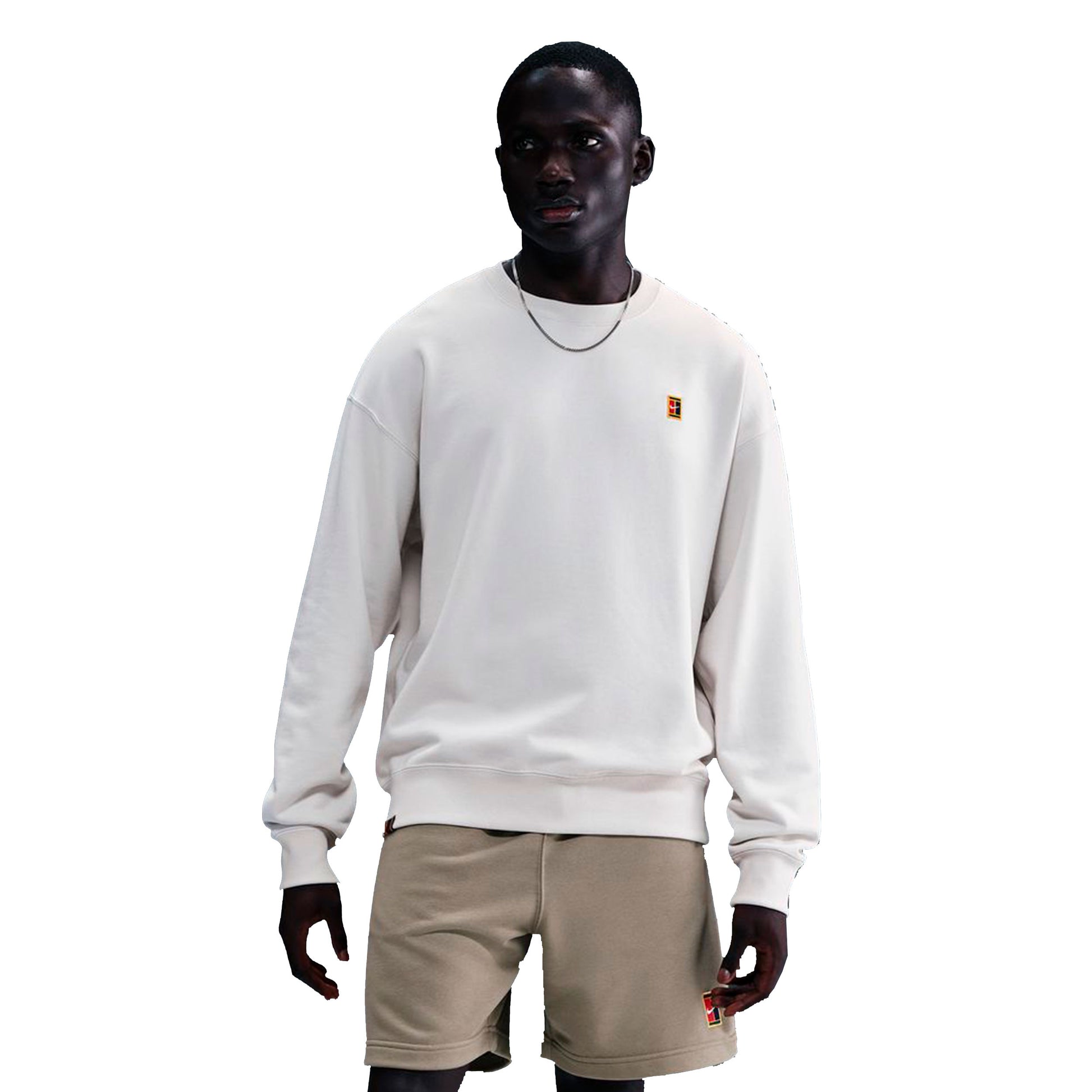 Nike Court Crew Sweatshirt Heren-crème